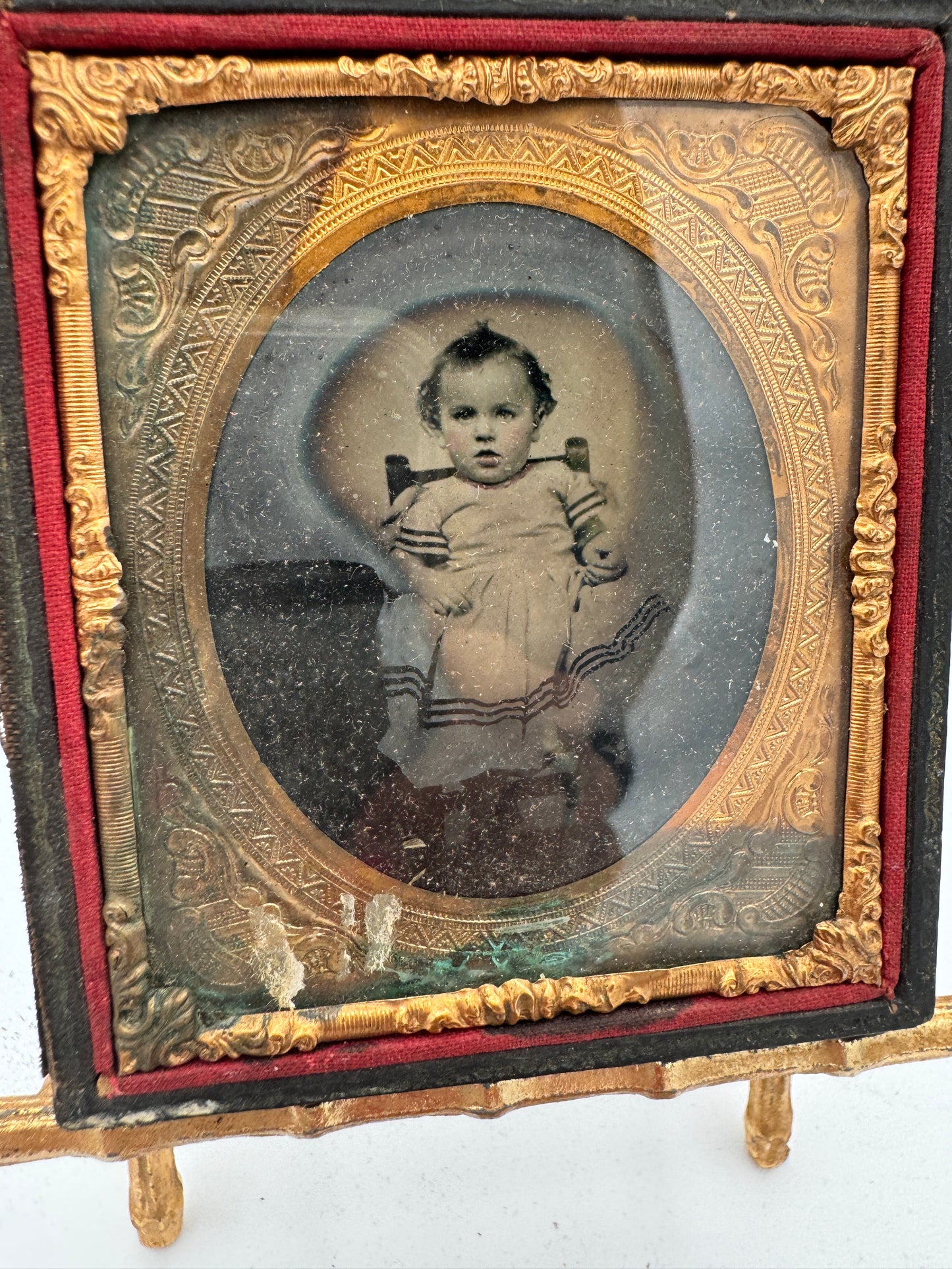 Mid-19th Century Ambrotype Photograph of Baby in Case (c. 1855–1865)