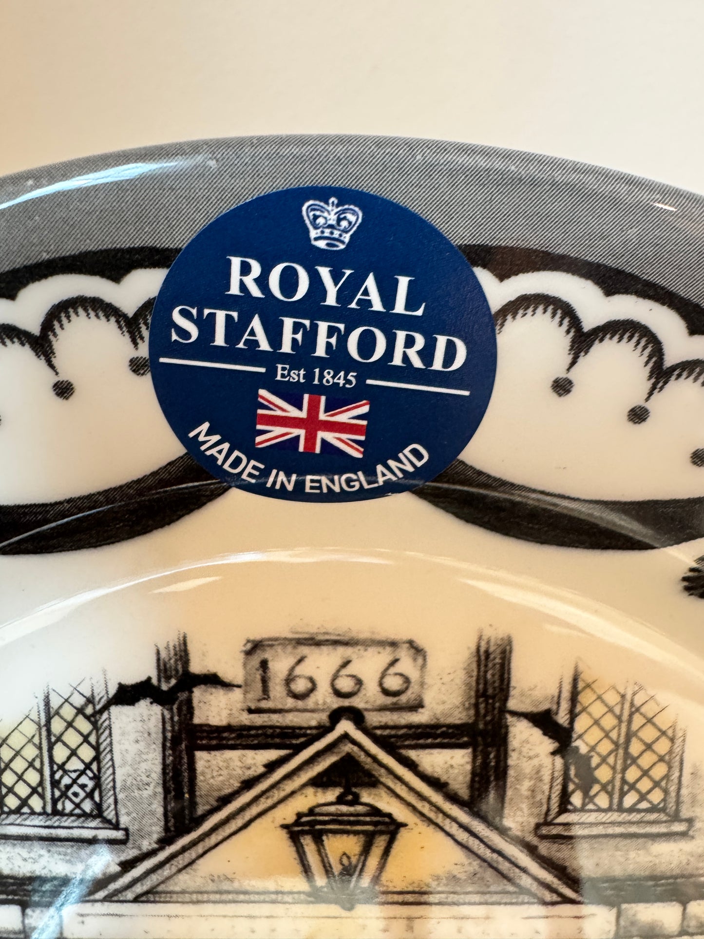 Royal Stafford Halloween Haunted House Salad Plate – 8.25” – Limited Edition, Made in England