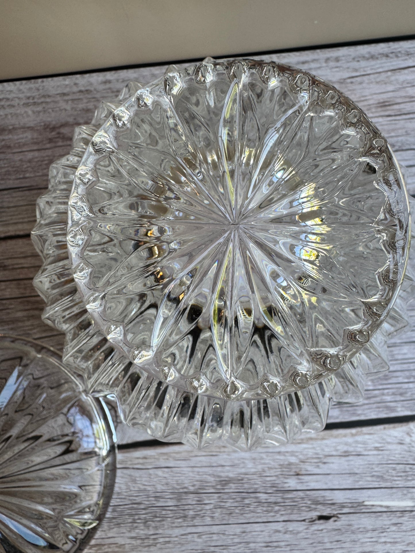 Vintage Crystal Lidded Dish – Heirloom-Style Candy or Biscuit Jar