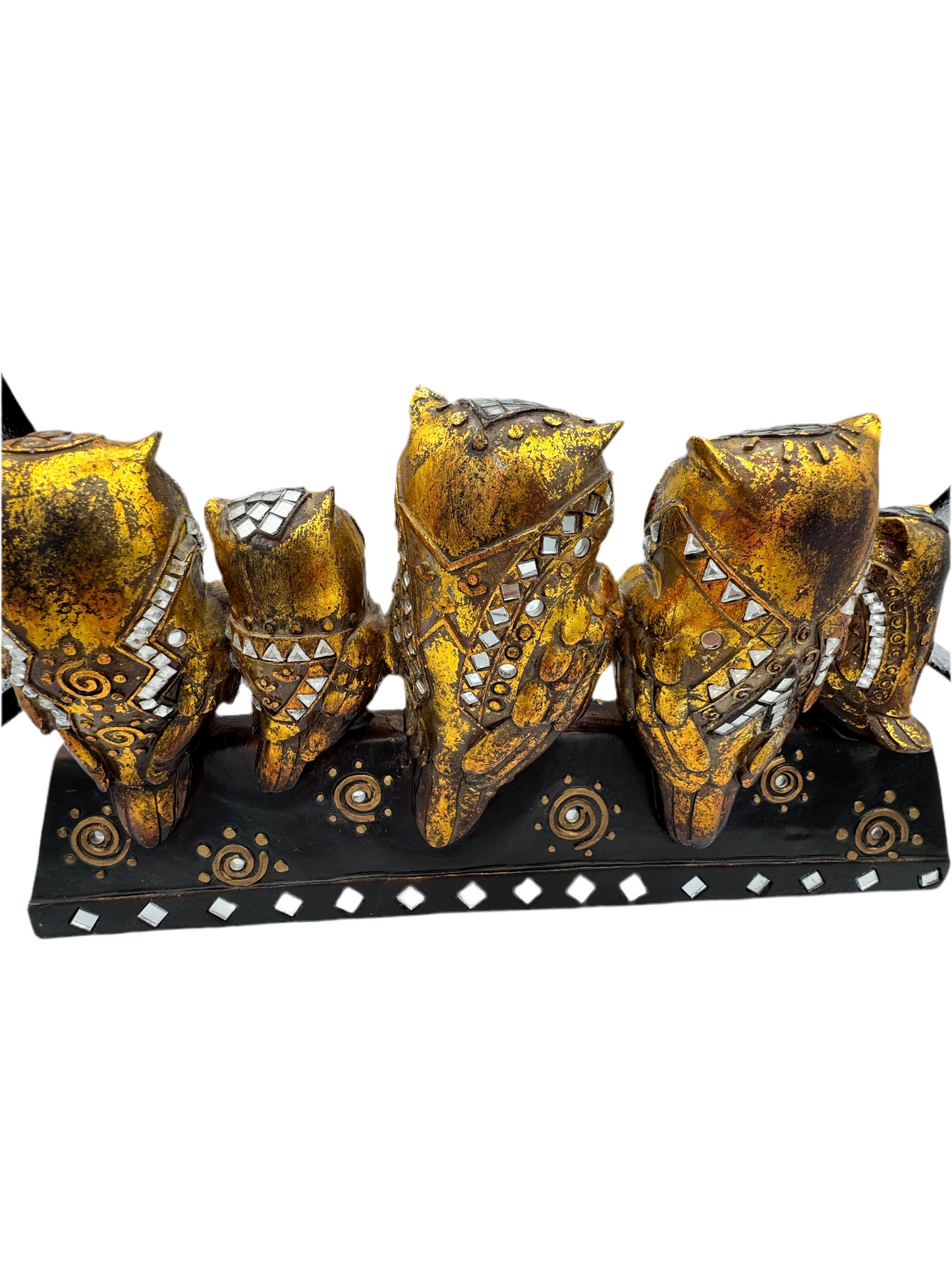 Owl Family Mosaic Sculpture