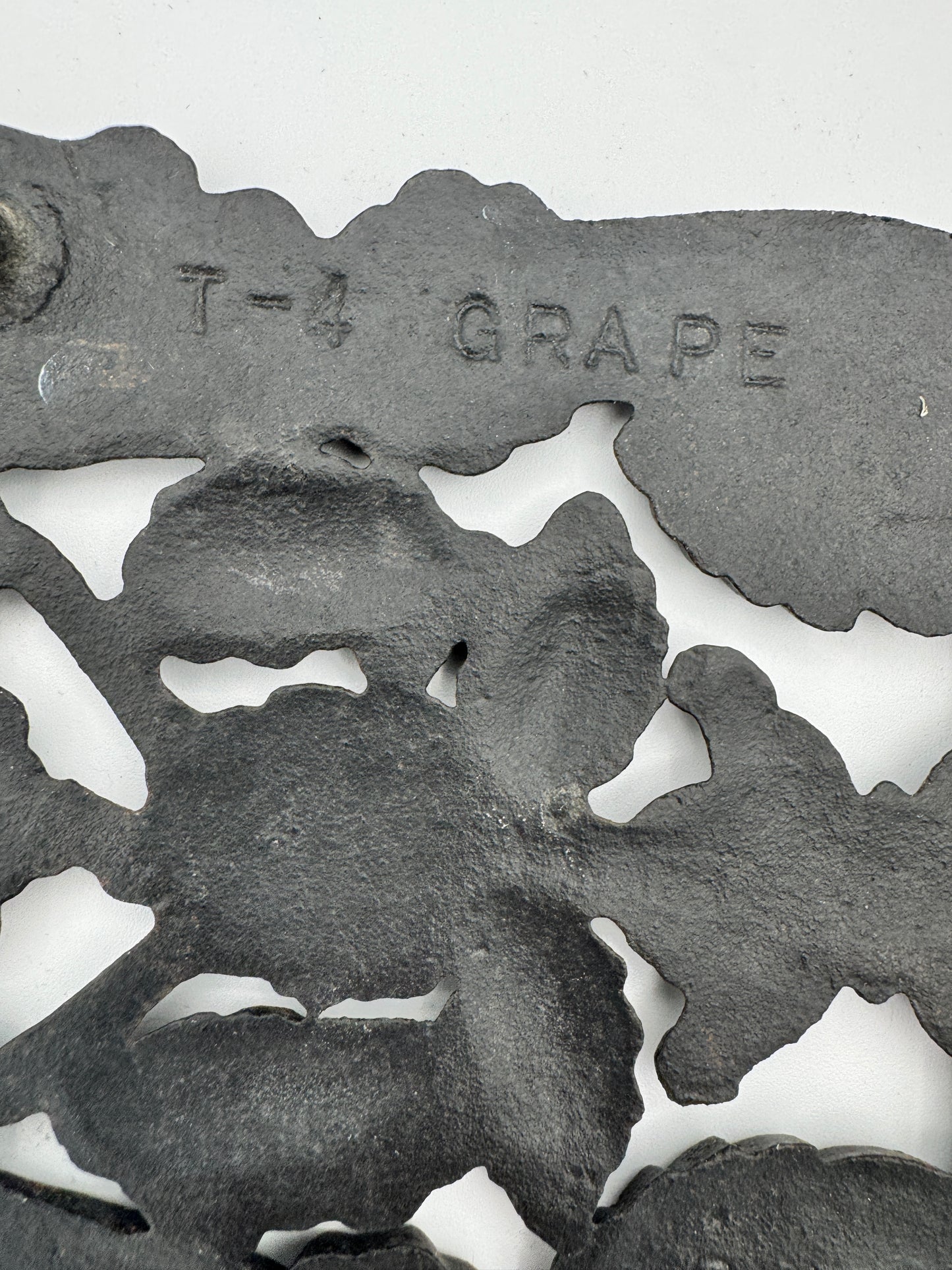 Cast Iron trivet - Grapevine Motif Wall or Kitchen Decor
