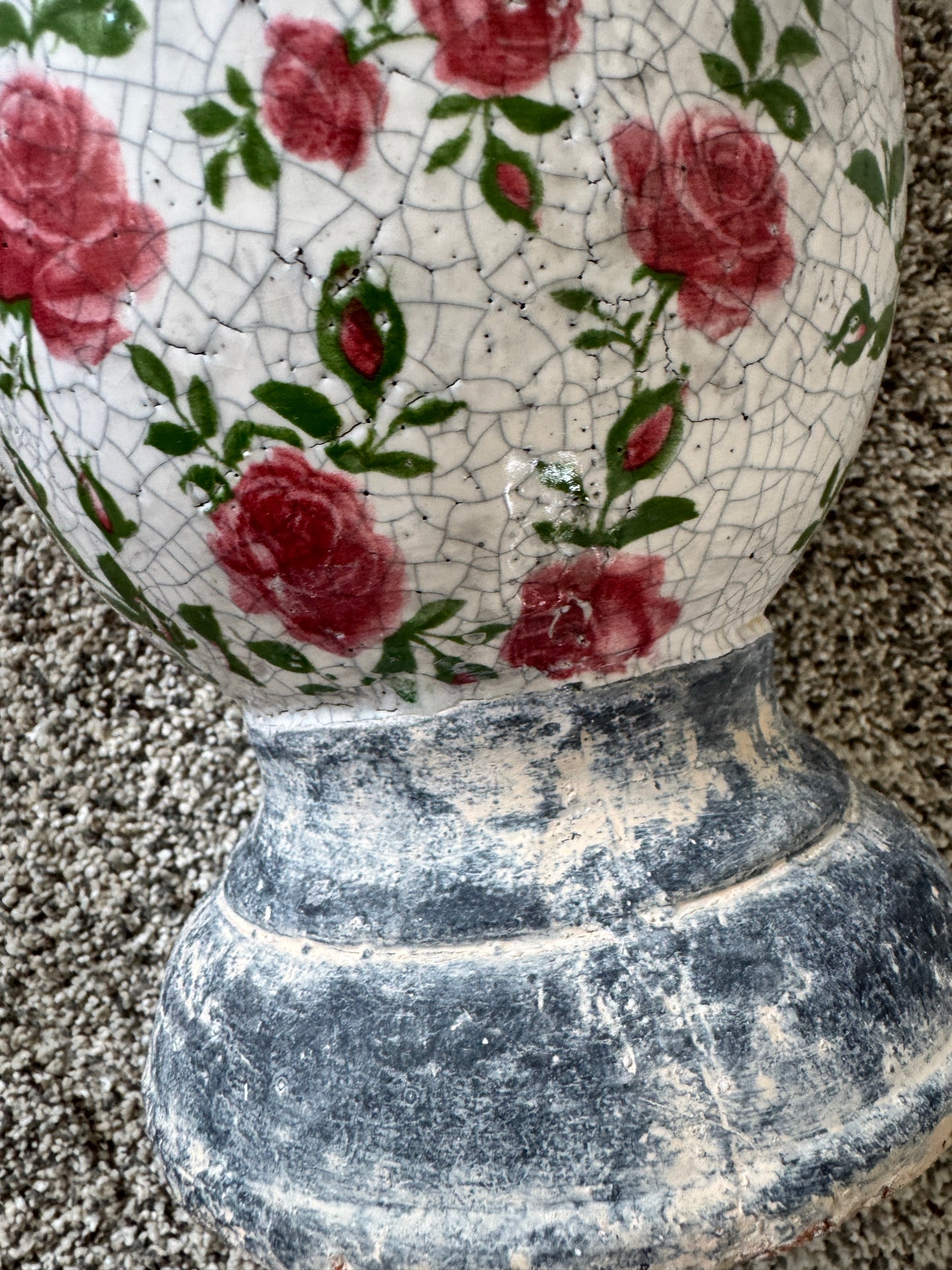 Pair of Vintage Weathered Terracotta Garden Planters – Early 20th Century European Style
