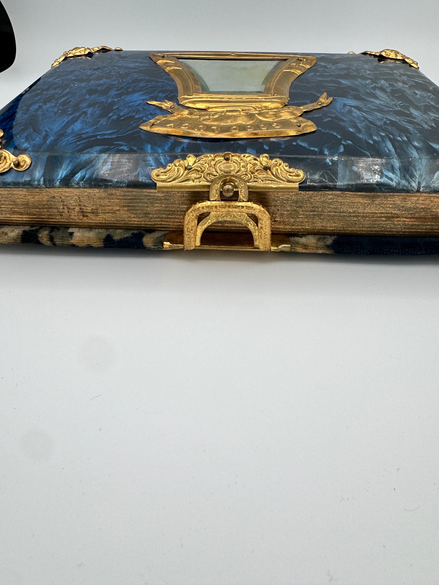 Antique Victorian Photo Album with Mirror & Clasp (c. 1870s)