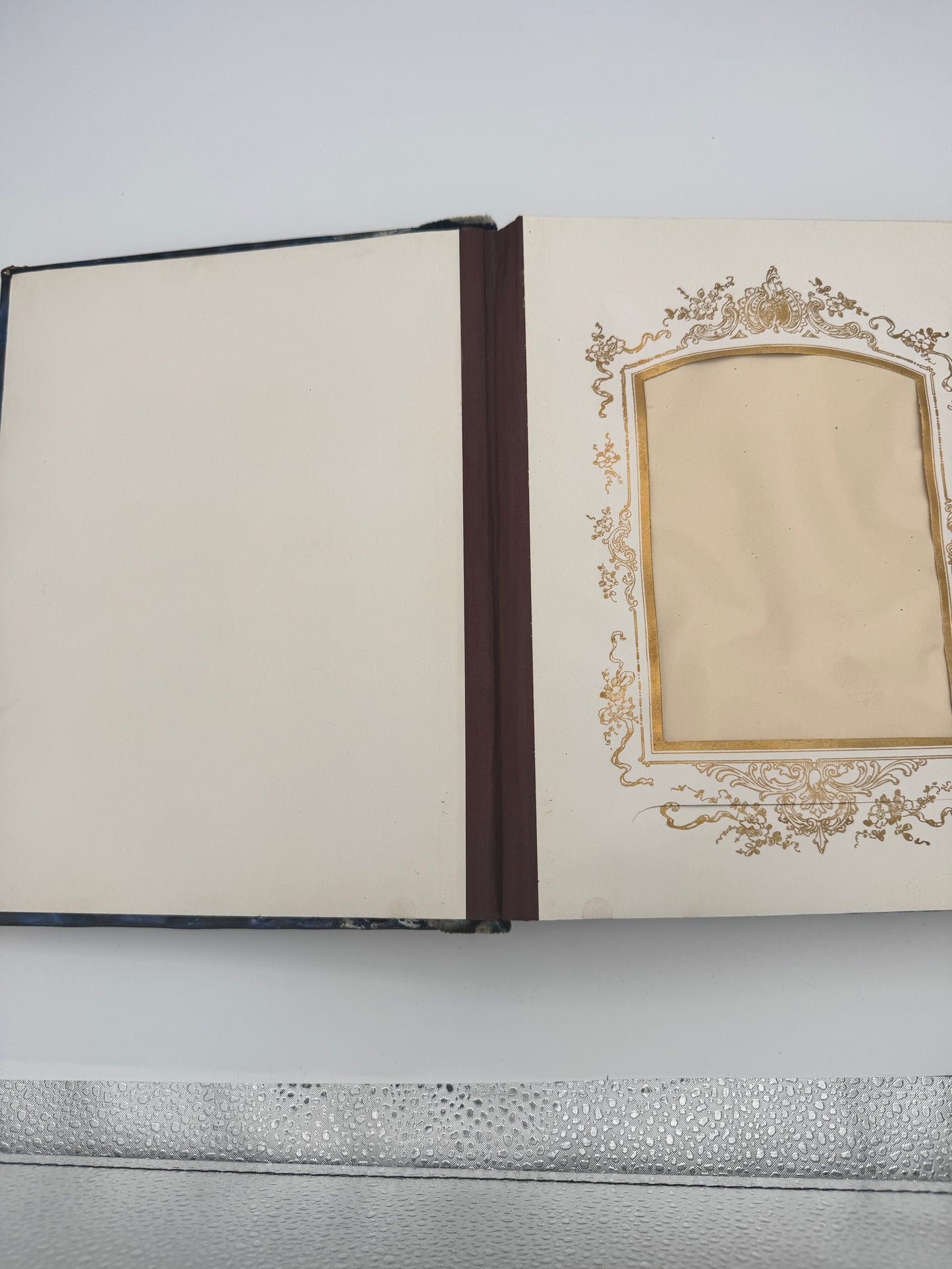 Antique Victorian Photo Album with Mirror & Clasp (c. 1870s)