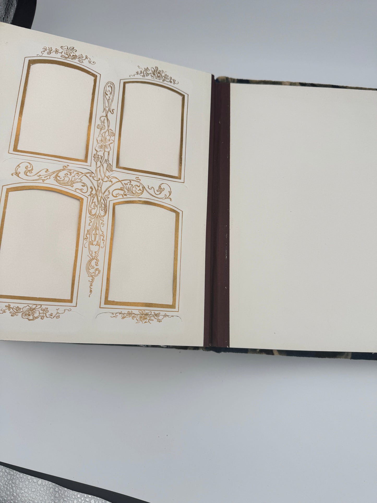 Antique Victorian Photo Album with Mirror & Clasp (c. 1870s)