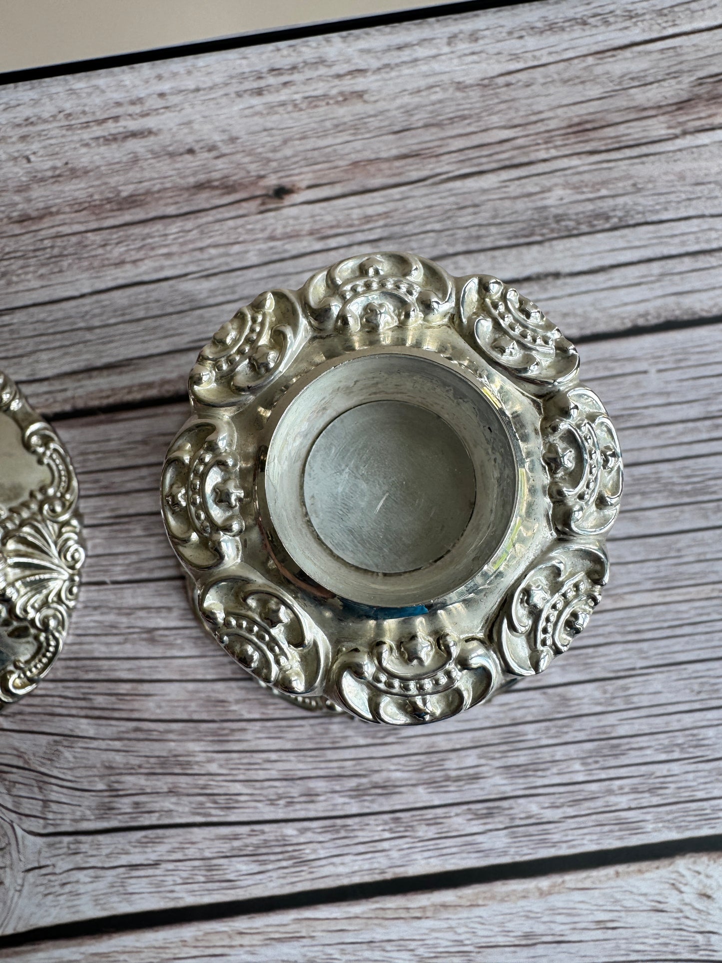 Vintage Godinger Baroque Candlesticks – Silver-Plated Pair