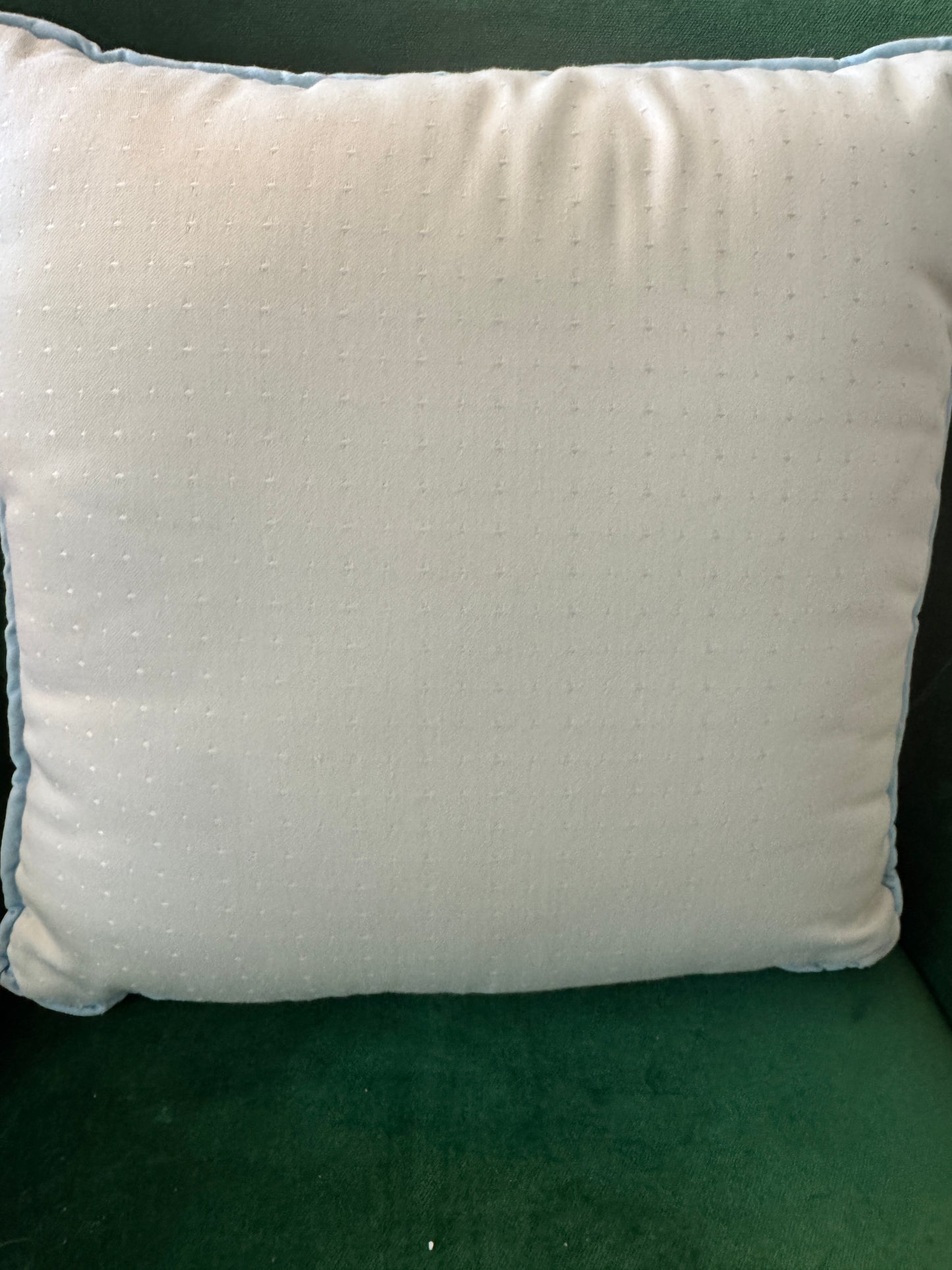 Vintage 1976 Minerva Blue Floral Needlepoint Pillow – 14” Square