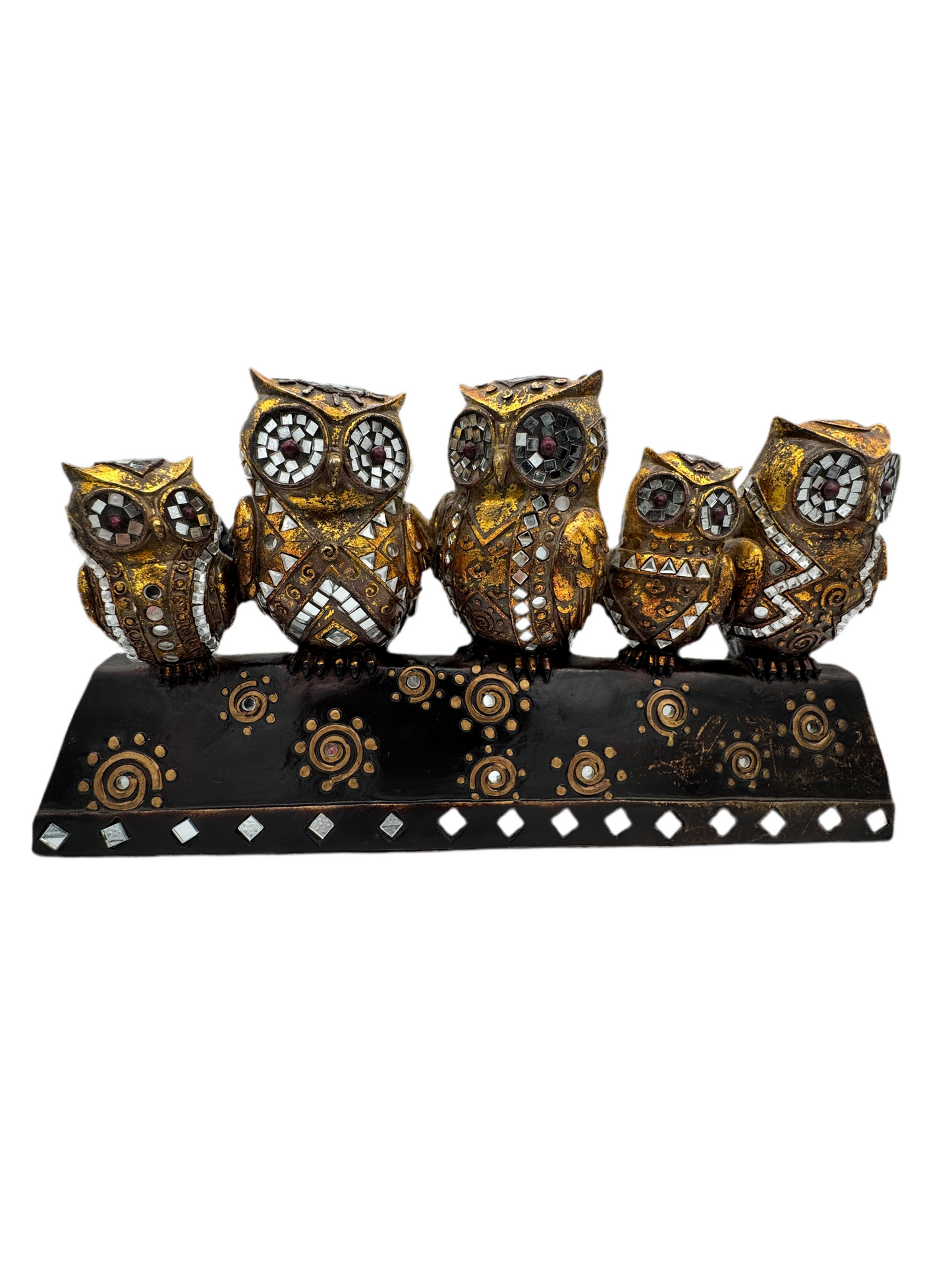Owl Family Mosaic Sculpture