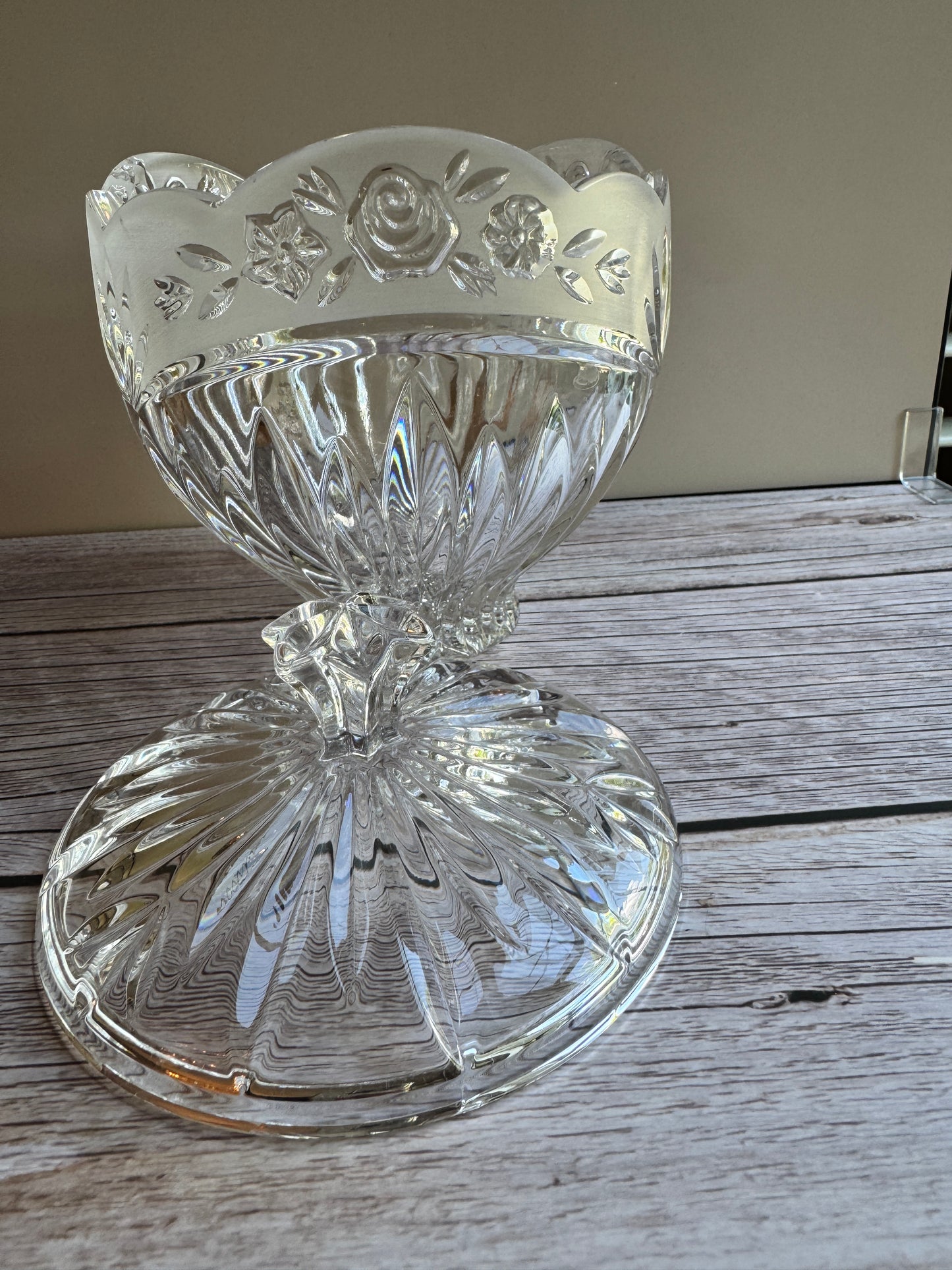 Vintage Crystal Lidded Dish – Heirloom-Style Candy or Biscuit Jar