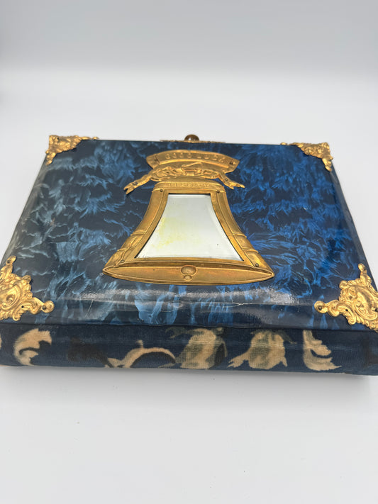 Antique Victorian Photo Album with Mirror & Clasp (c. 1870s)