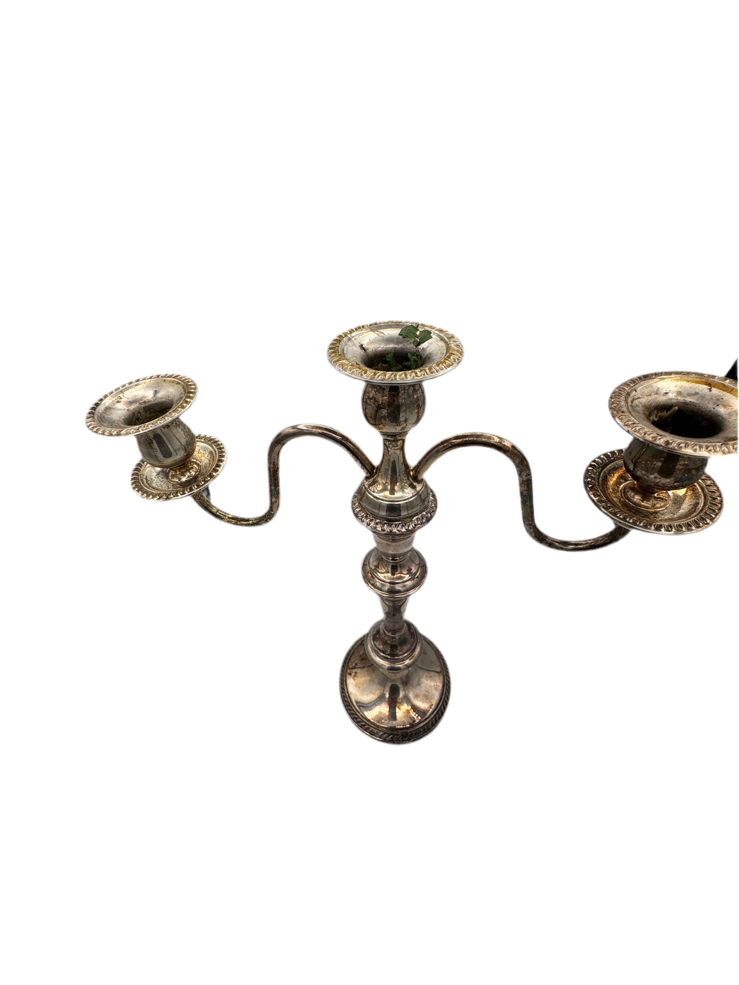 F.B. Rogers Silver Co. Silverplate Convertible 3-Light Candelabra – Marked 7583