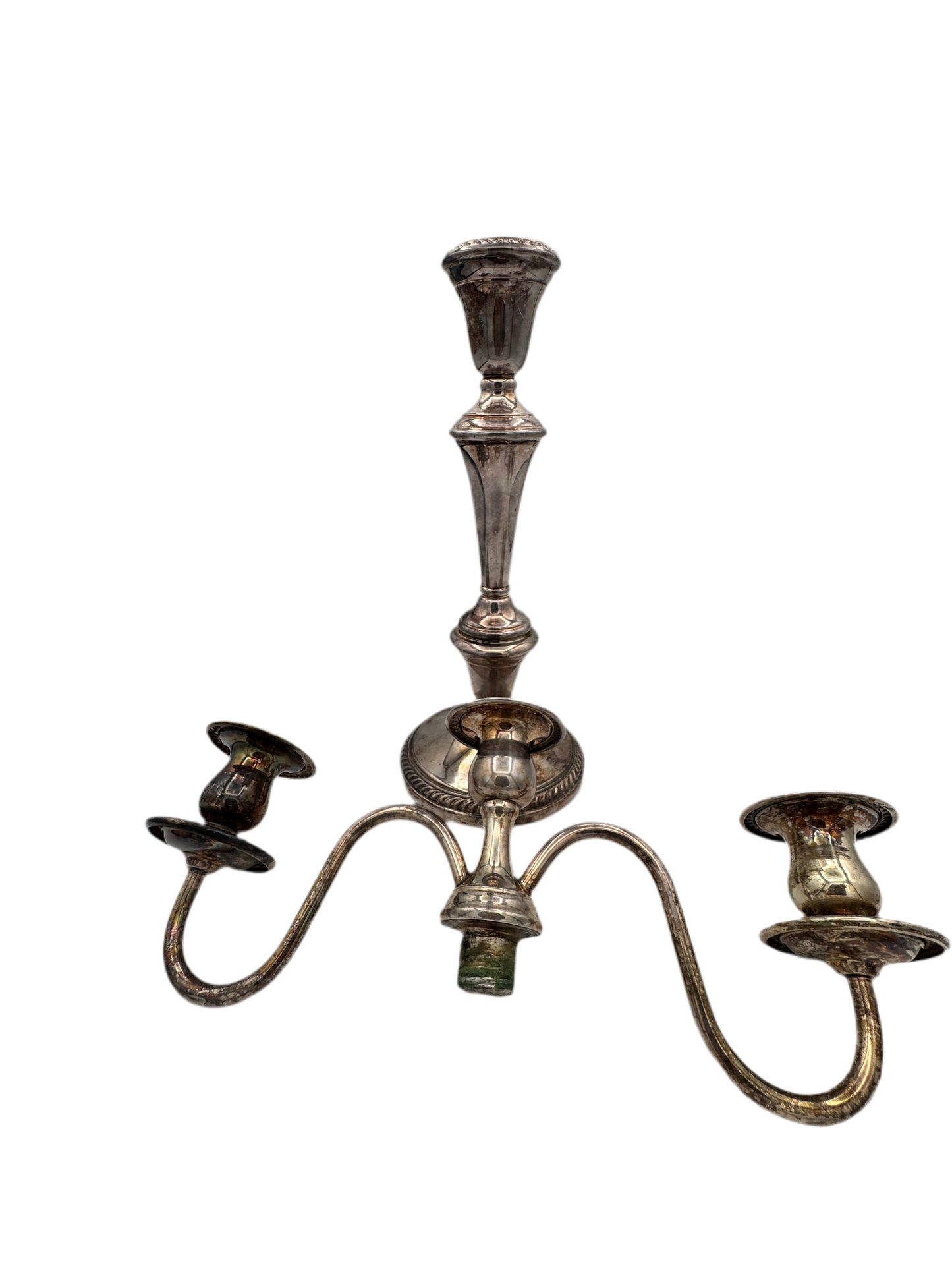 F.B. Rogers Silver Co. Silverplate Convertible 3-Light Candelabra – Marked 7583