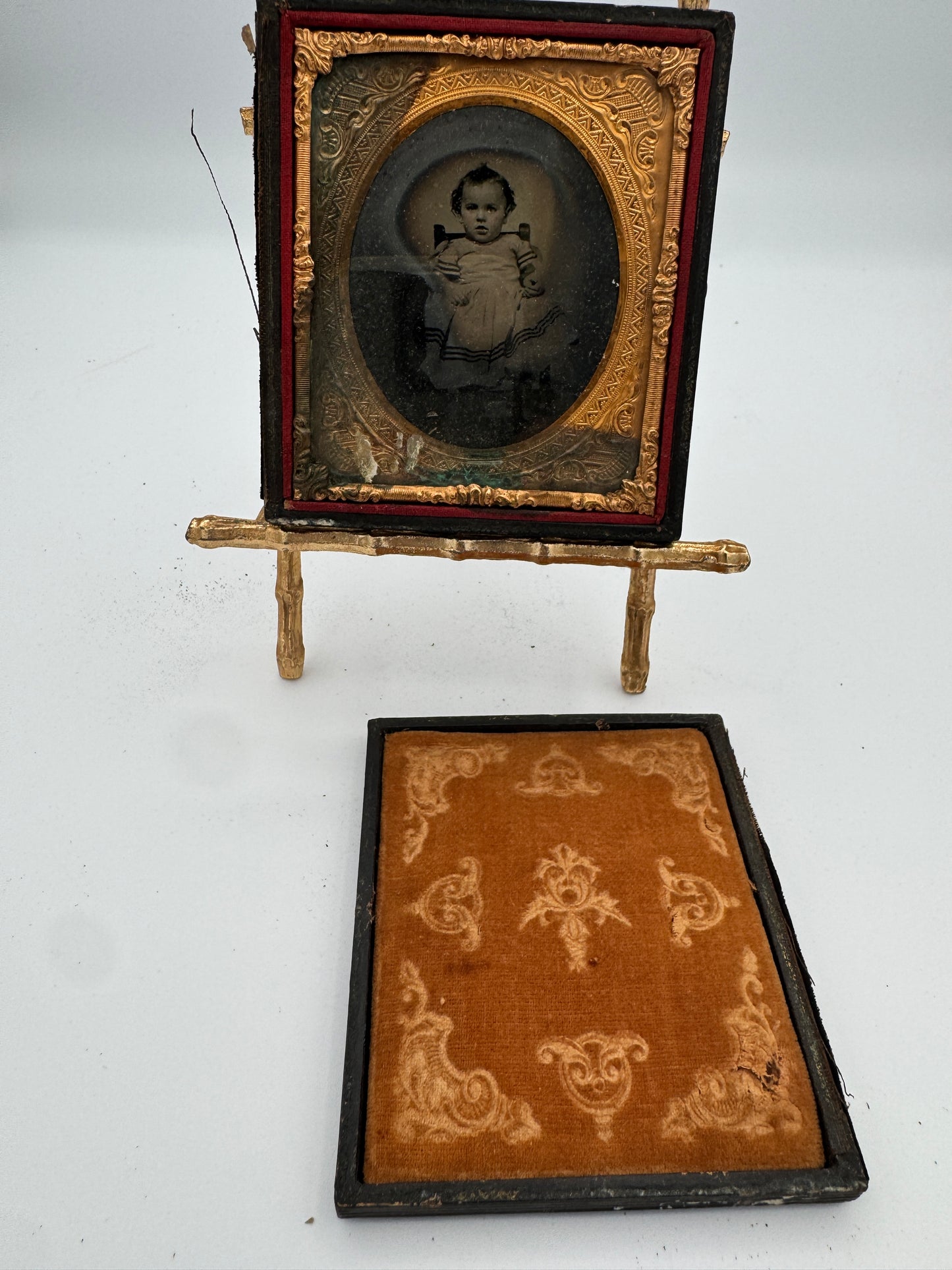 Mid-19th Century Ambrotype Photograph of Baby in Case (c. 1855–1865)