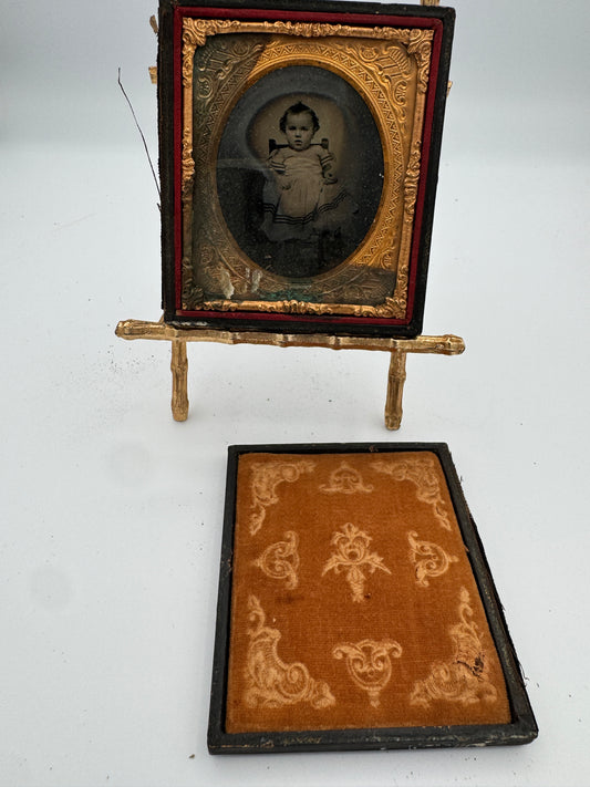 Mid-19th Century Ambrotype Photograph of Baby in Case (c. 1855–1865)