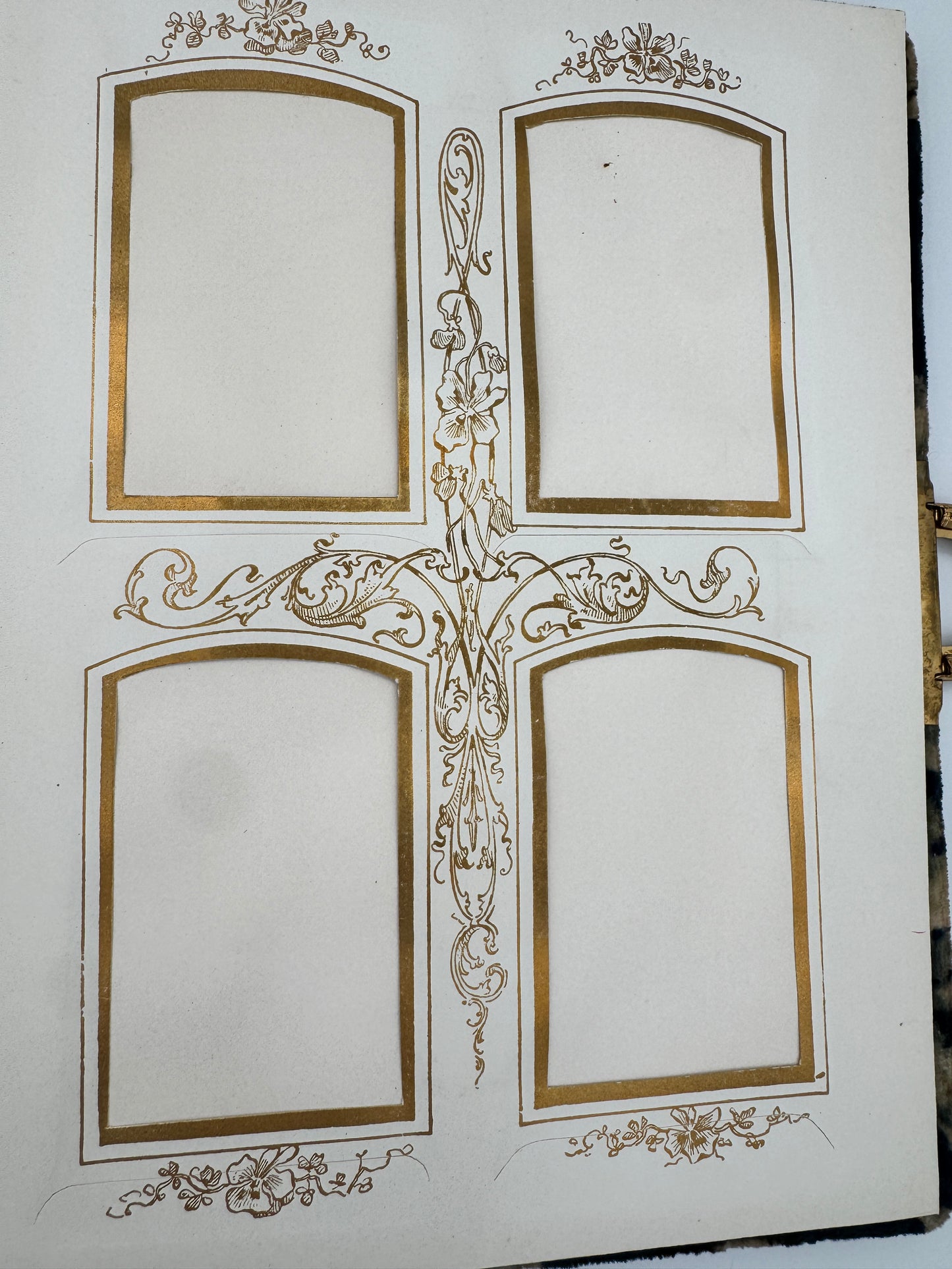 Antique Victorian Photo Album with Mirror & Clasp (c. 1870s)