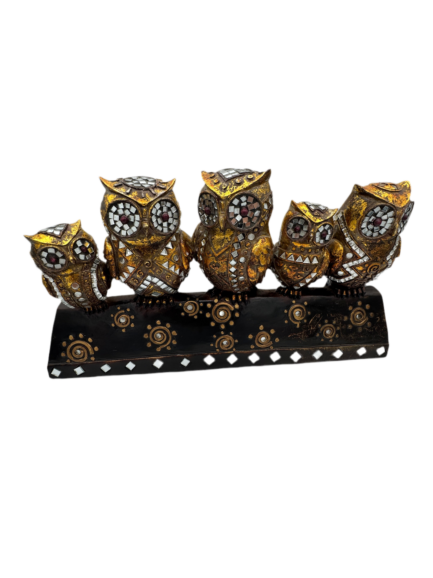 Owl Family Mosaic Sculpture