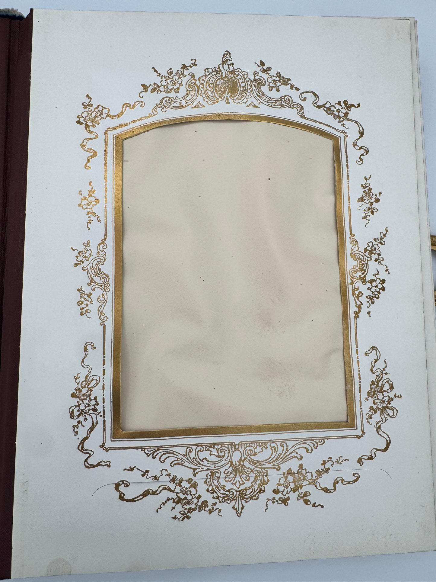 Antique Victorian Photo Album with Mirror & Clasp (c. 1870s)