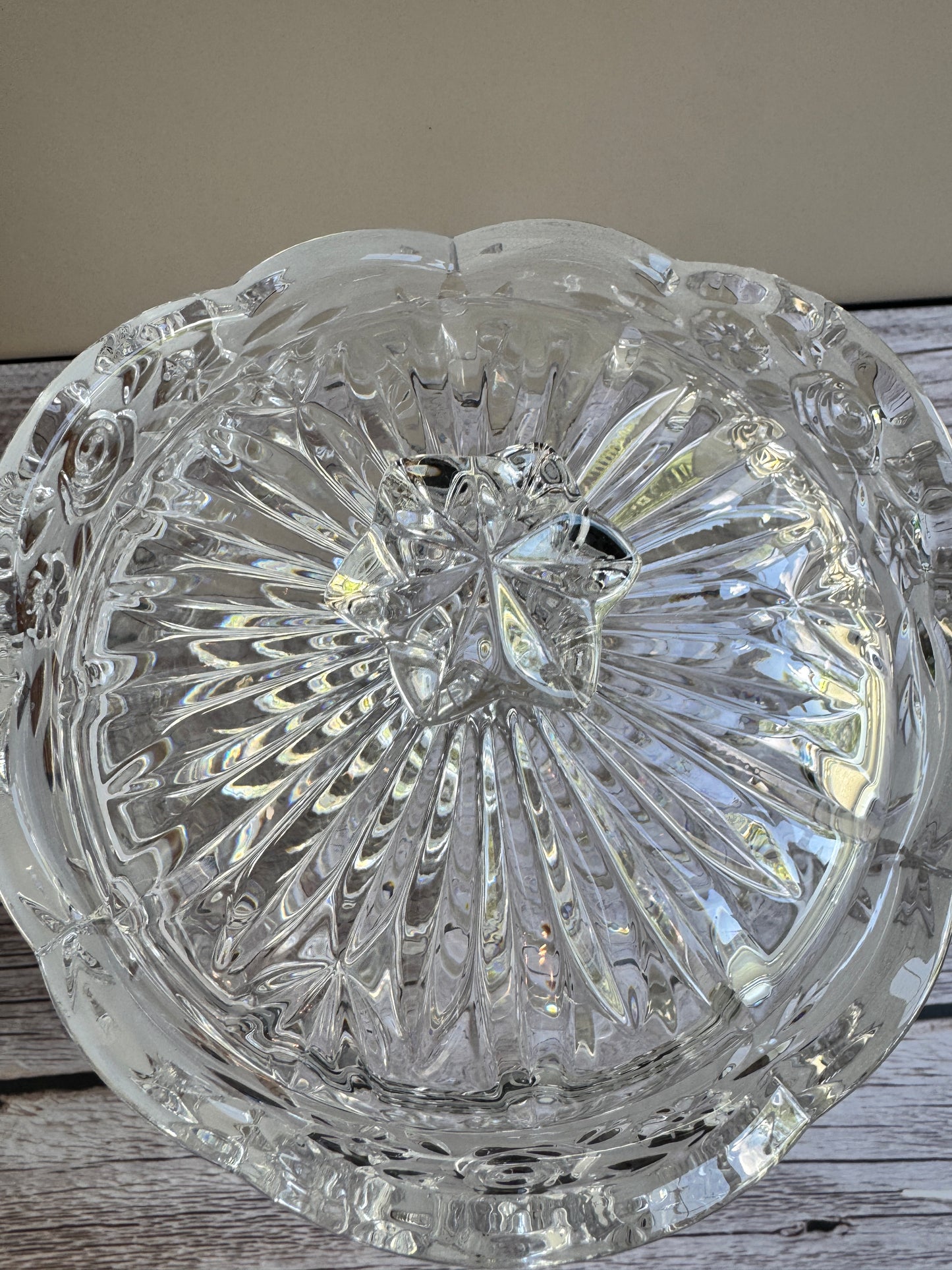 Vintage Crystal Lidded Dish – Heirloom-Style Candy or Biscuit Jar