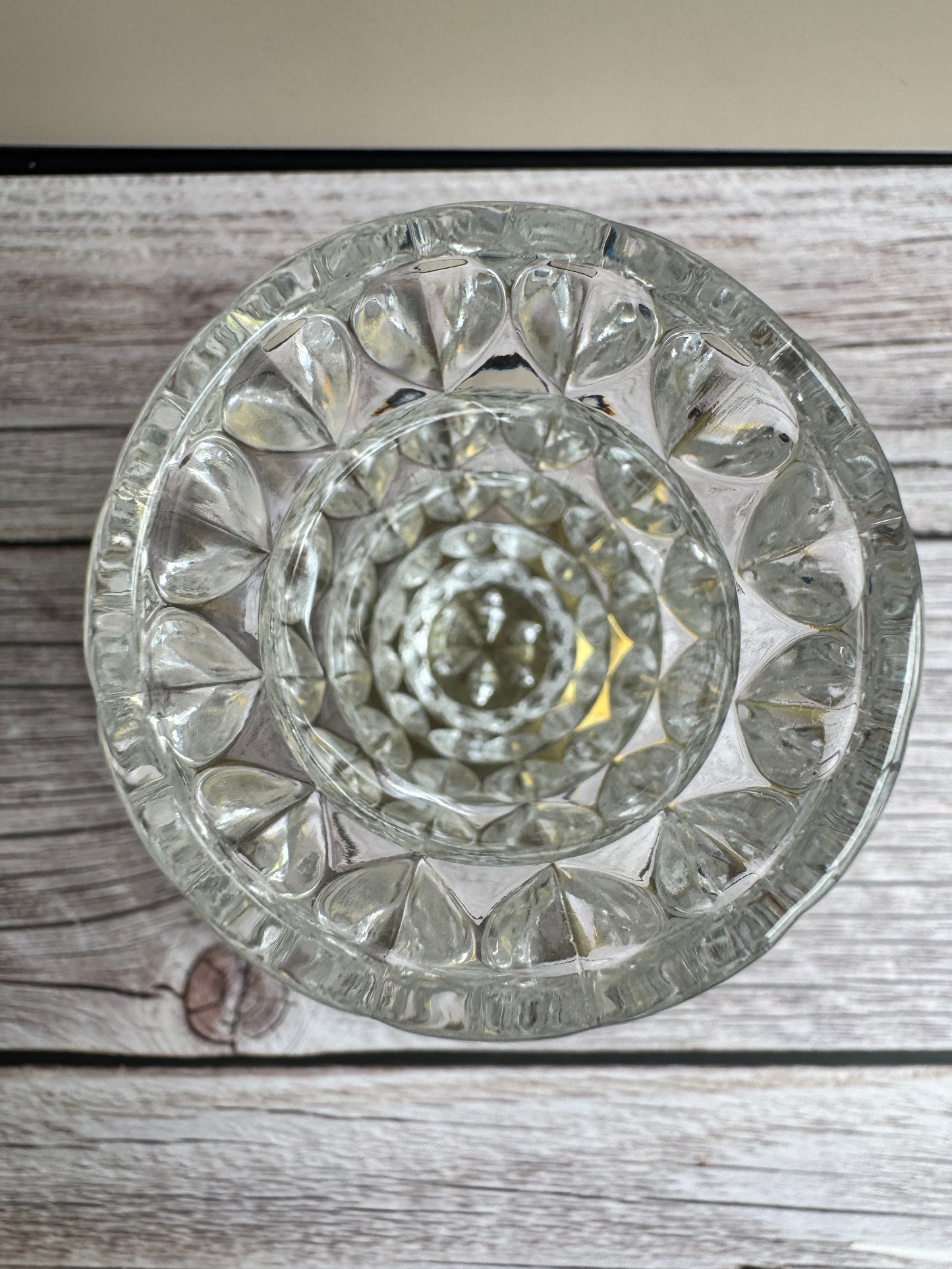 Vintage Crystal Bud Vase – Diamond Optic Pattern