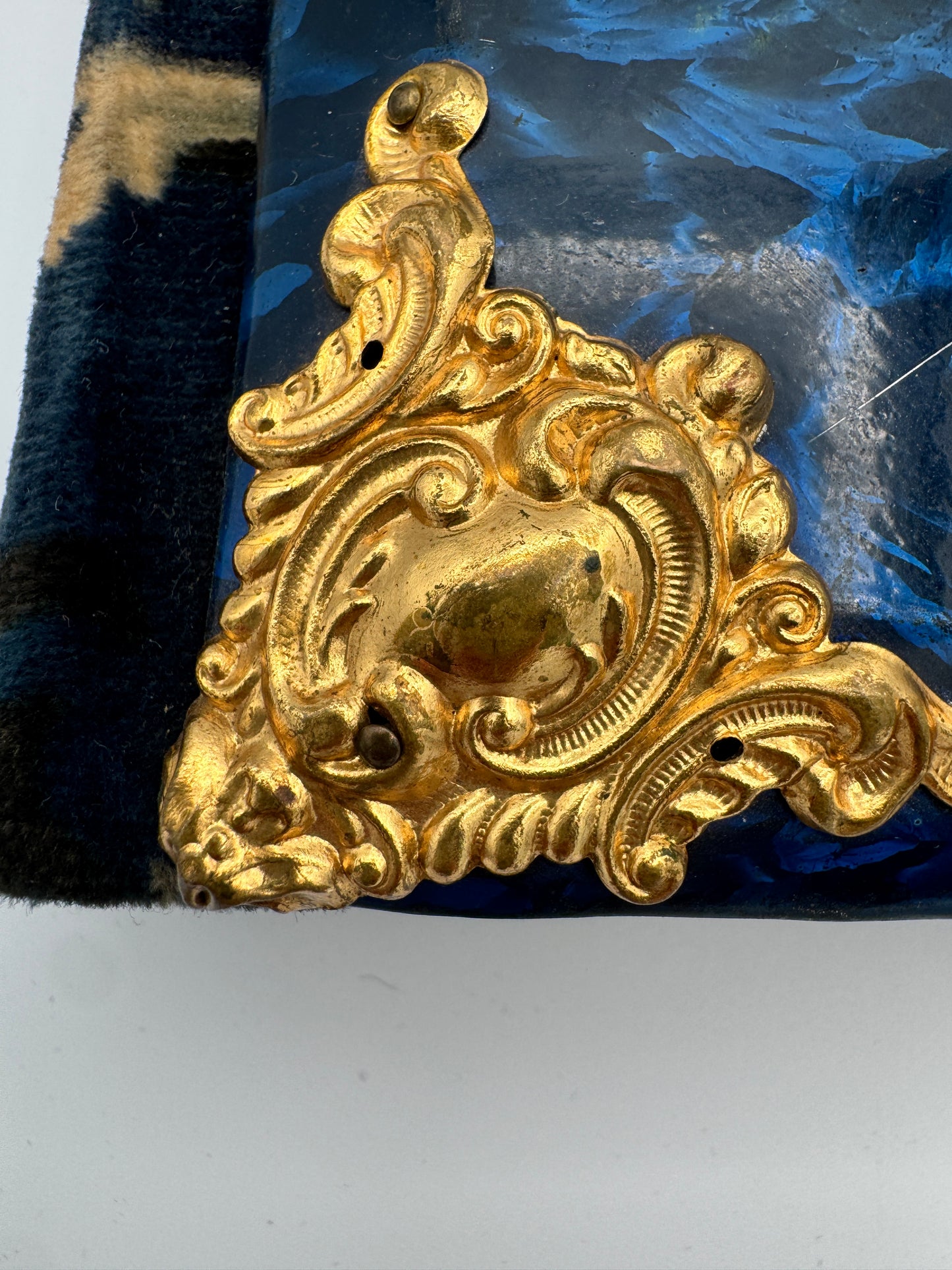 Antique Victorian Photo Album with Mirror & Clasp (c. 1870s)