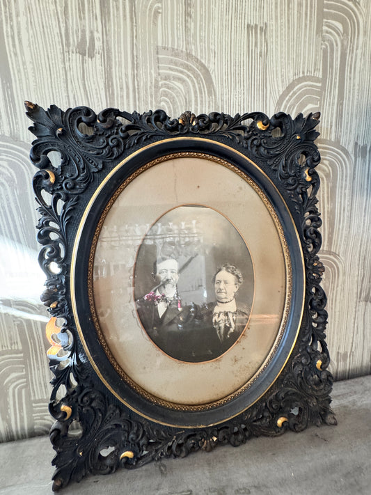 Victorian Oval Portrait in Ornate Frame