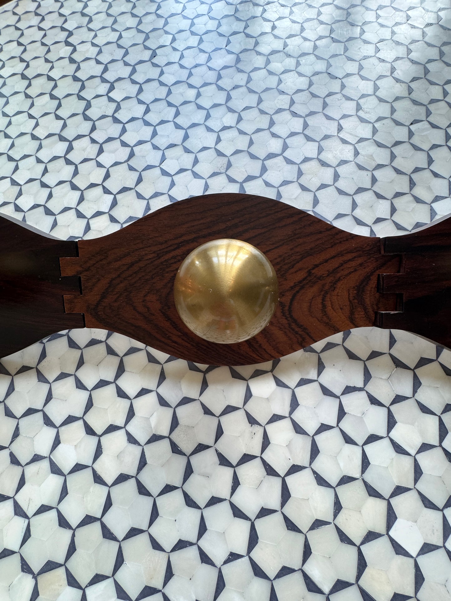 Wooden & Brass Wall-Mounted Coat Hangers – Set of Two (Swiss Find)