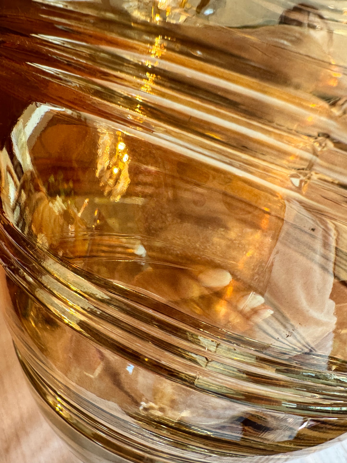 Mid-Century Marigold Glass Vase – 8”