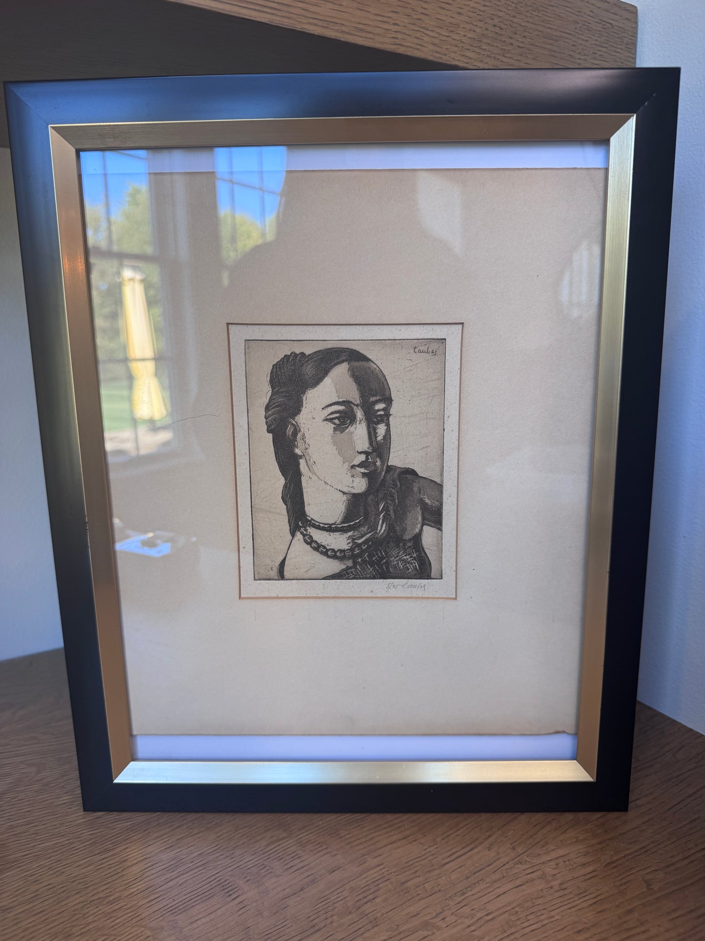 Frederic Taubes Original Portrait Etching - Female Porait (1900–1981) – Unframed