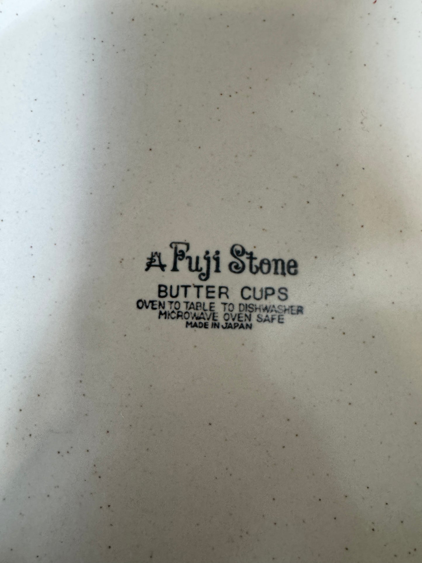 Vintage Fuji Stone “Butter Cups” Dinner Plate – Made in Japan, 1970s Floral Stoneware