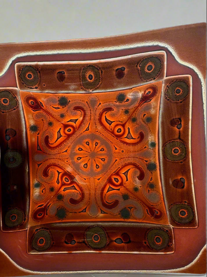 Signed Higgins Mid-Century Glass Catchall – Dearborn Studio Era (1958–1964)