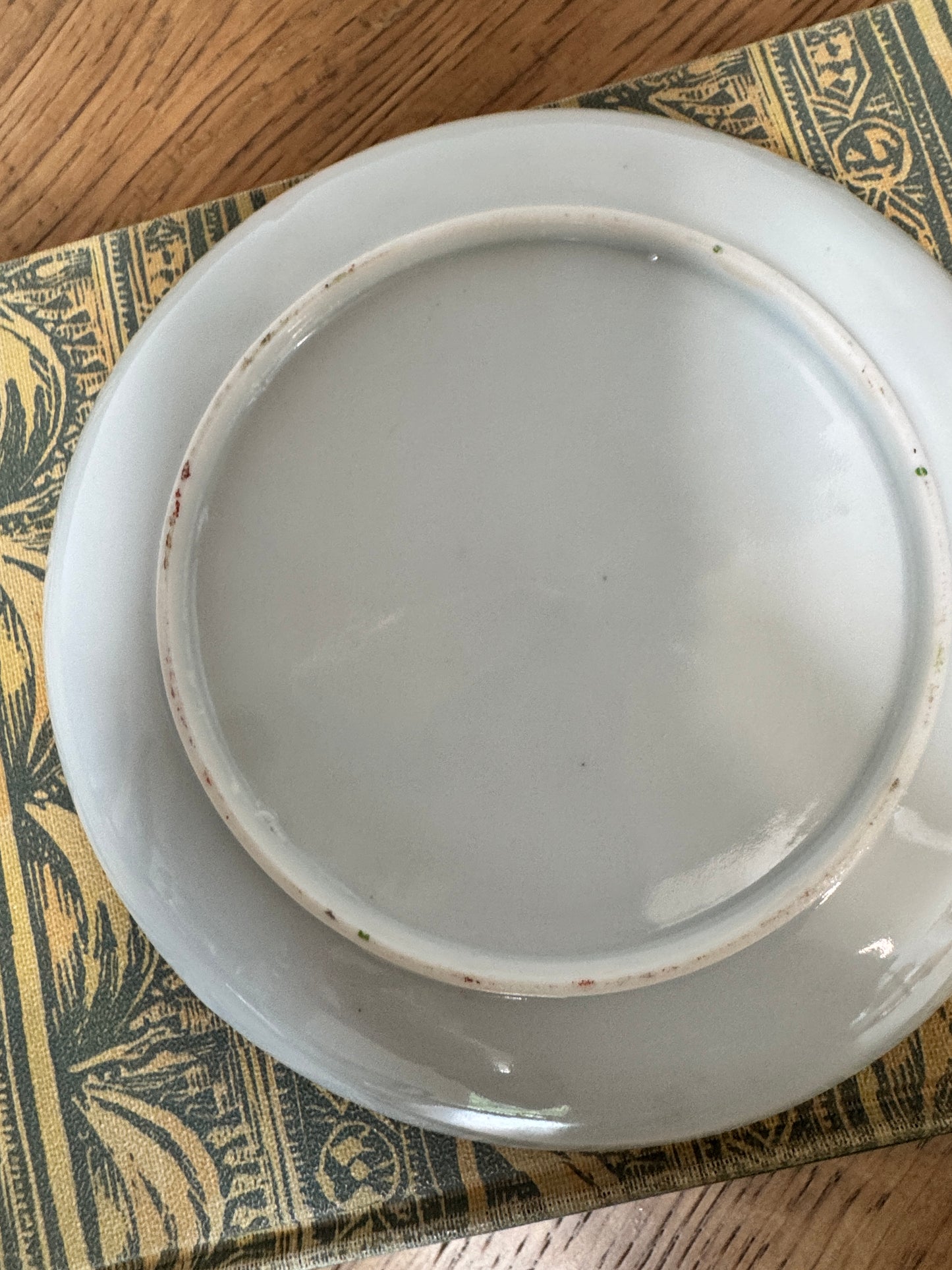 Vintage Japanese Scenic Teacups & Saucers – Pair with Gold Trim and Landscape Motifs
