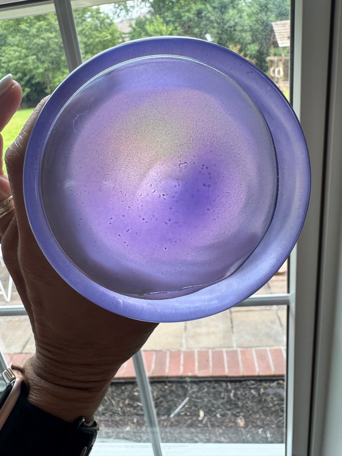 Iridescent Lavender Ombré Glass Vase – Modern Frosted Pink & Purple Home Decor