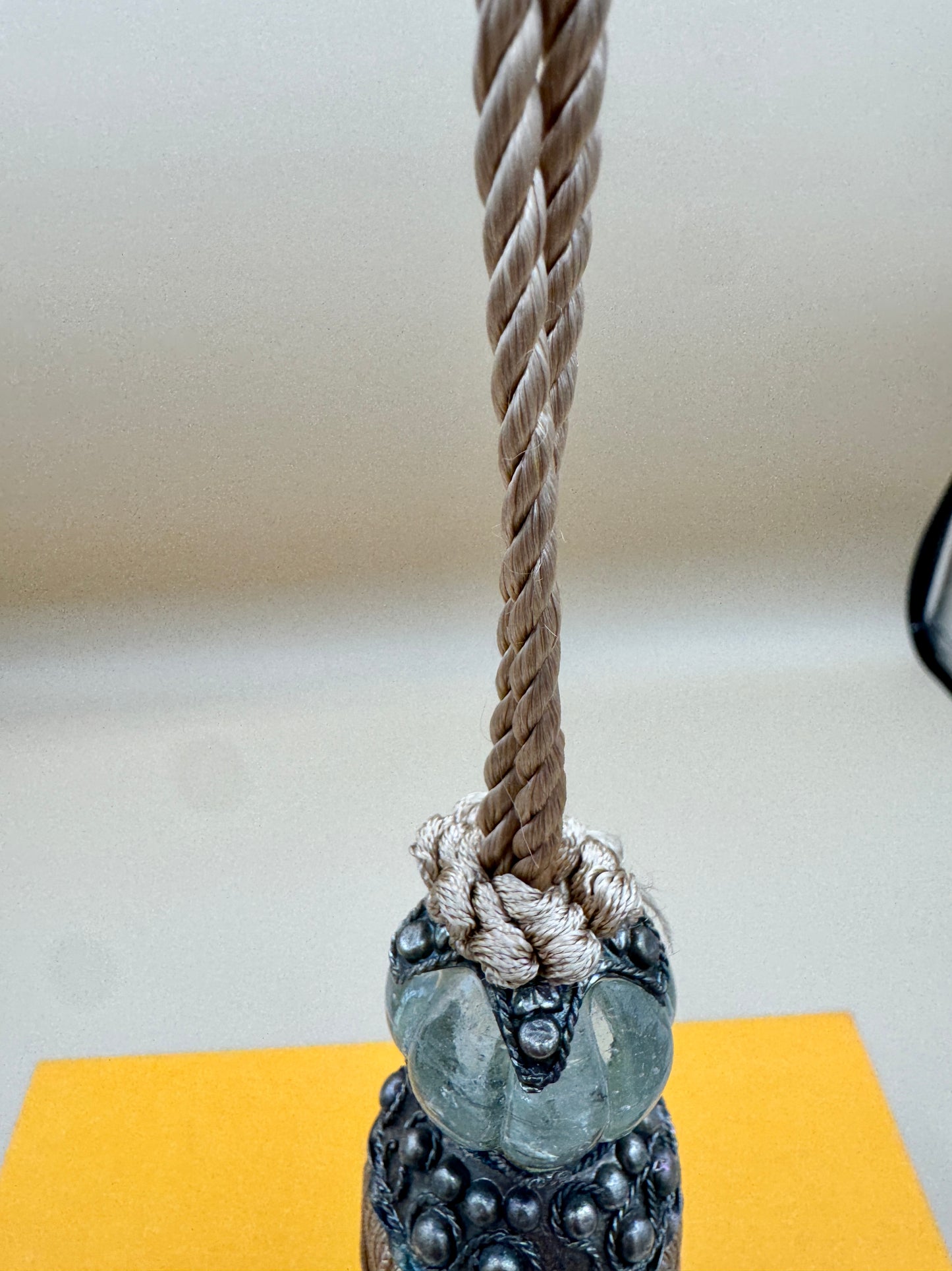 Gold Drapery Tassel with Glass and Metal Accent – Curtain Tieback