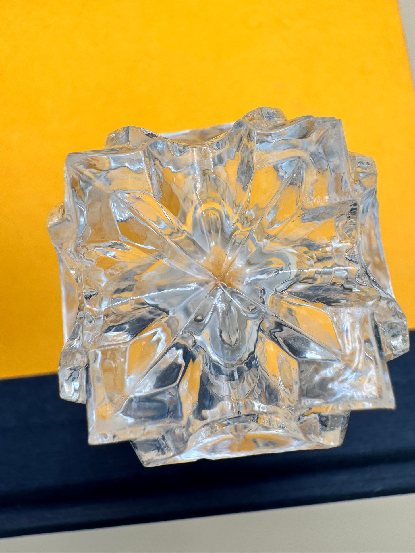 Pair of Crystal Toothpick Holders – Anna Hutton Bleikristall 24% Lead Crystal + Unmarked Pressed Crystal