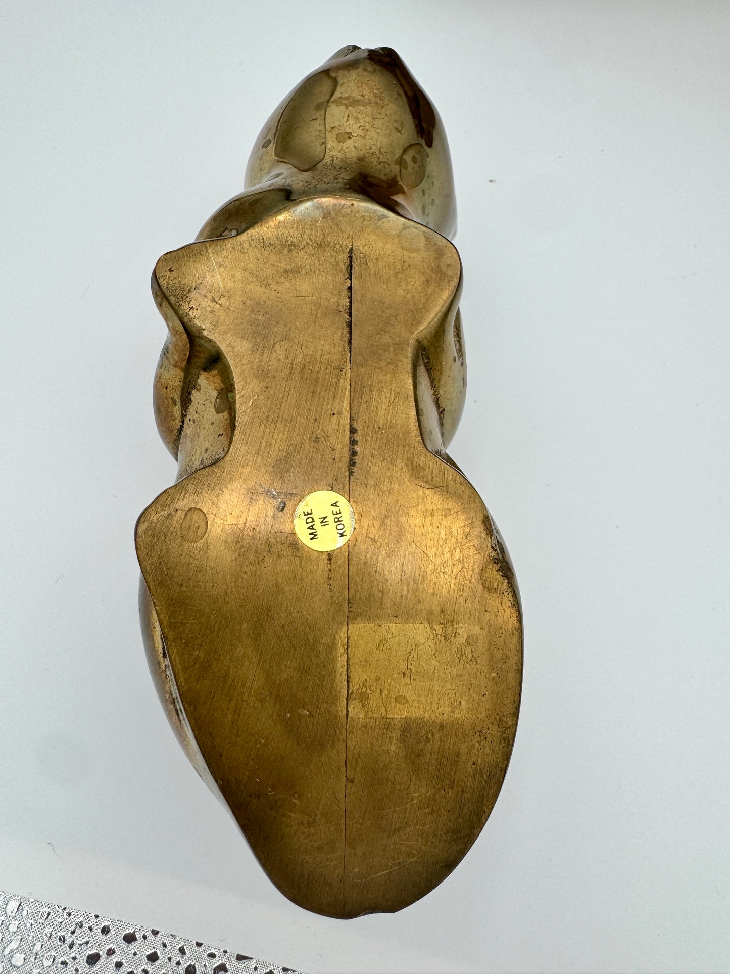 Vintage Brass Cat Figurine – Mid-Century Made in Korea