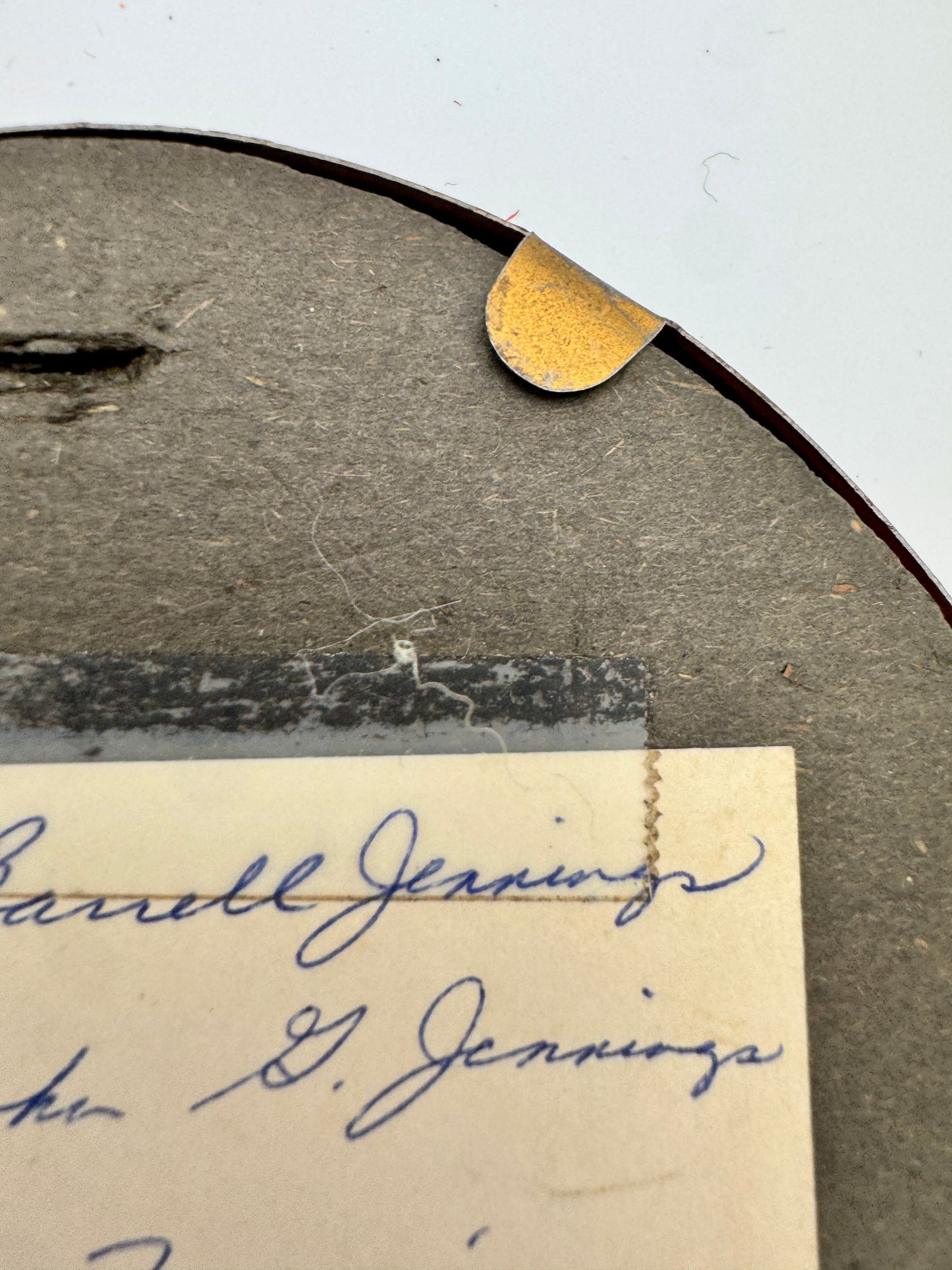 Antique Oval Frame with 1890s Portrait of Carrie Barrell Jennings + Hidden Cupid Lithograph