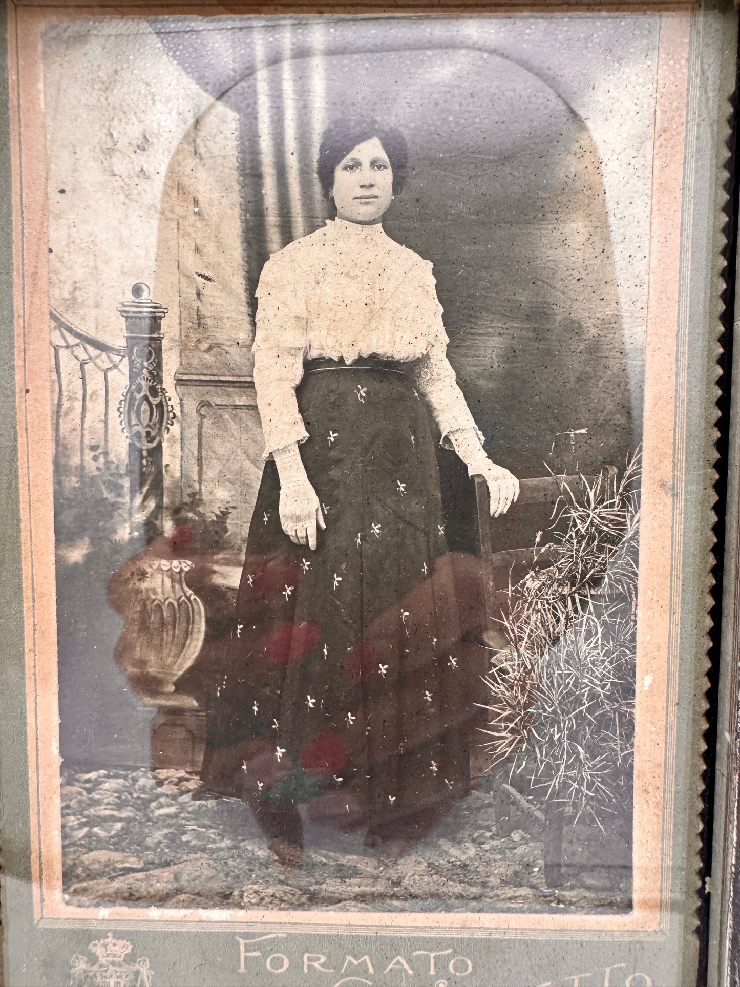 Antique Italian Formato Gabinetto Potrait - Early 1900s Cabinet Photograph