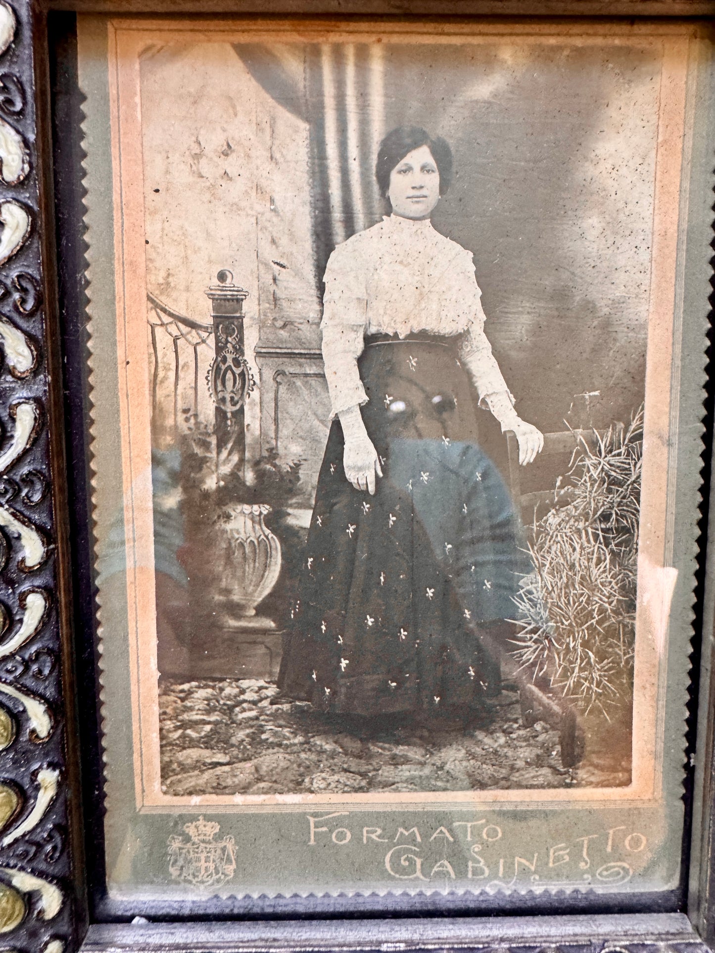 Antique Italian Formato Gabinetto Potrait - Early 1900s Cabinet Photograph