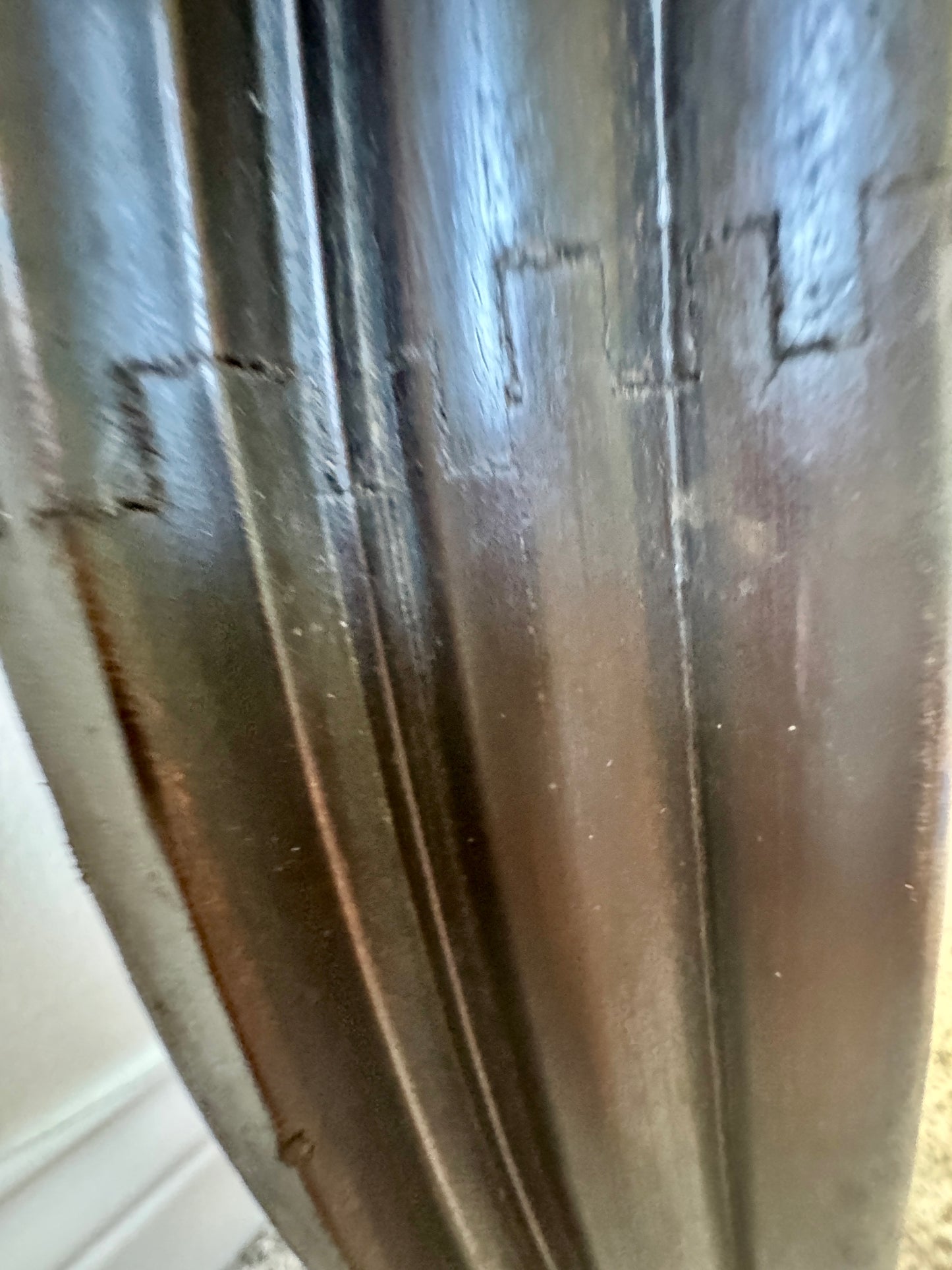 Victorian Mourning Portrait in Original Oval Wood Frame – 25" Antique Memorial Artwork