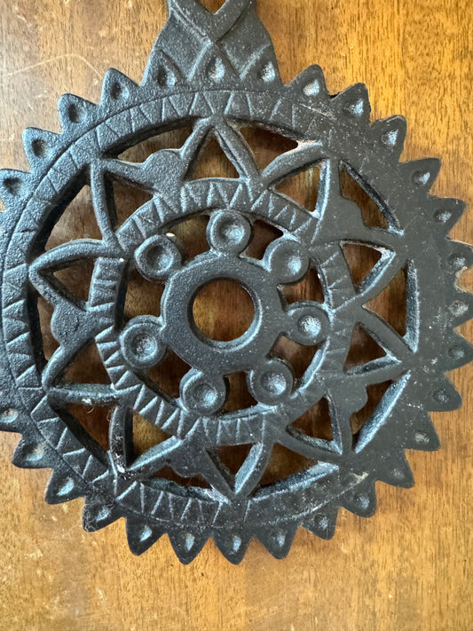 Vintage Cast Iron Trivet – EMIG Marked “T56”, Black Decorative Kitchenware