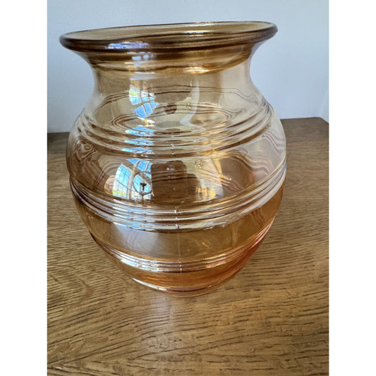 Mid-Century Marigold Glass Vase – 8”
