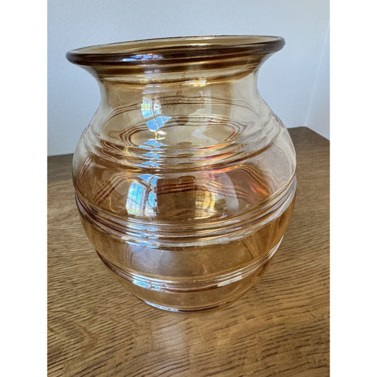 Mid-Century Marigold Glass Vase – 8”