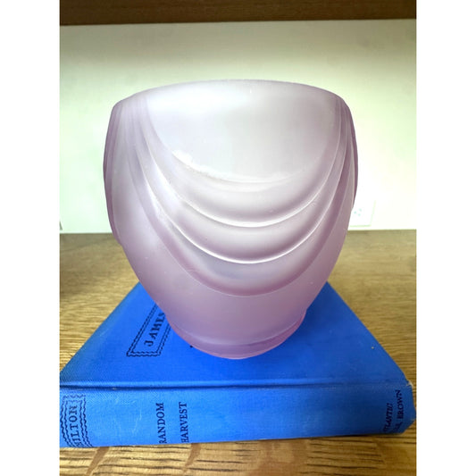 Pink Frosted Glass Lampshade Art Deco Style 5.5 Inch Shade