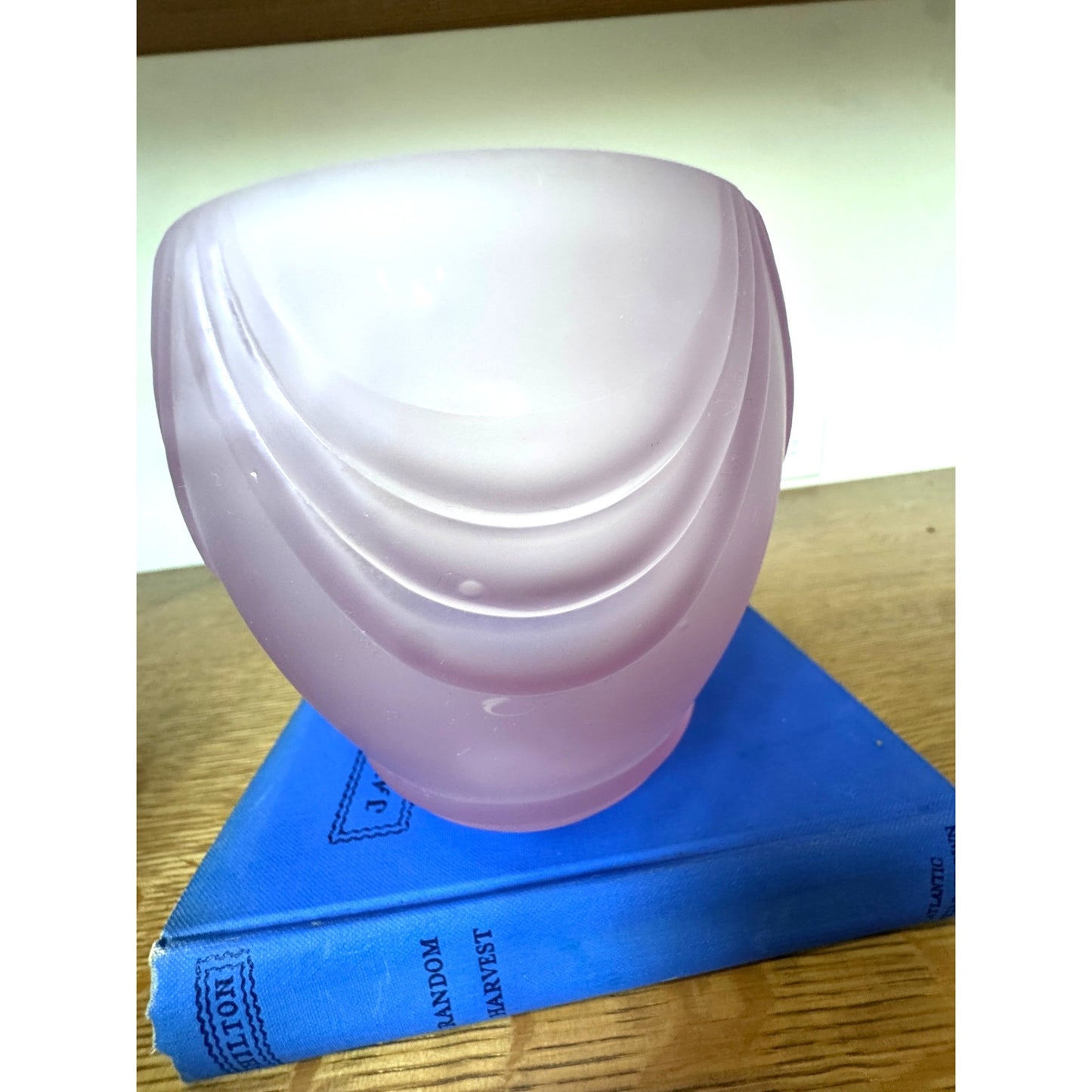 Pink Frosted Glass Lampshade Art Deco Style 5.5 Inch Shade