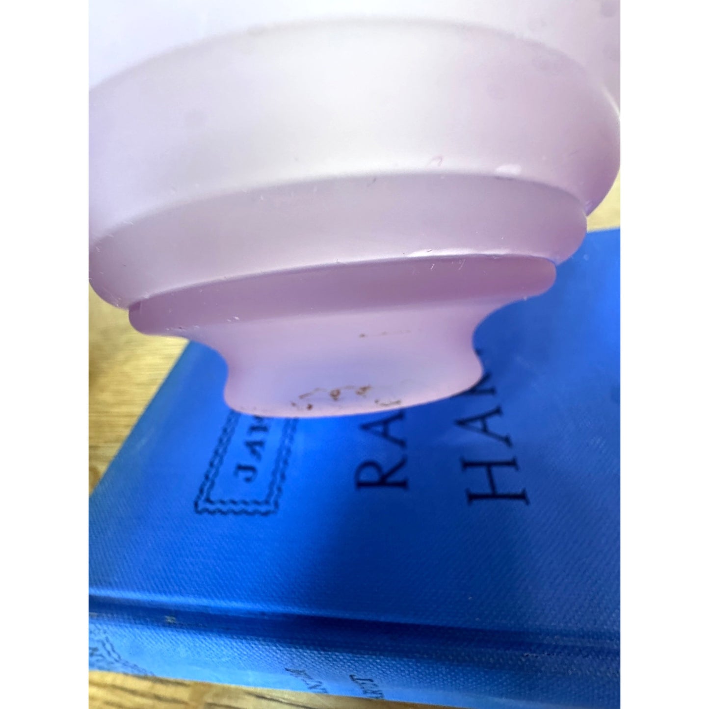 Pink Frosted Glass Lampshade Art Deco Style 5.5 Inch Shade