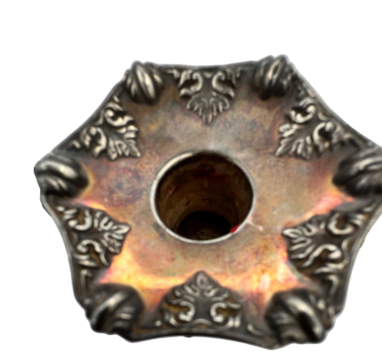 Antique Wilcox Silver Plate Co. Quadruple Plate Candlesticks – Victorian Era, Ornate Silver Candle Holders (Pair), c.1880s