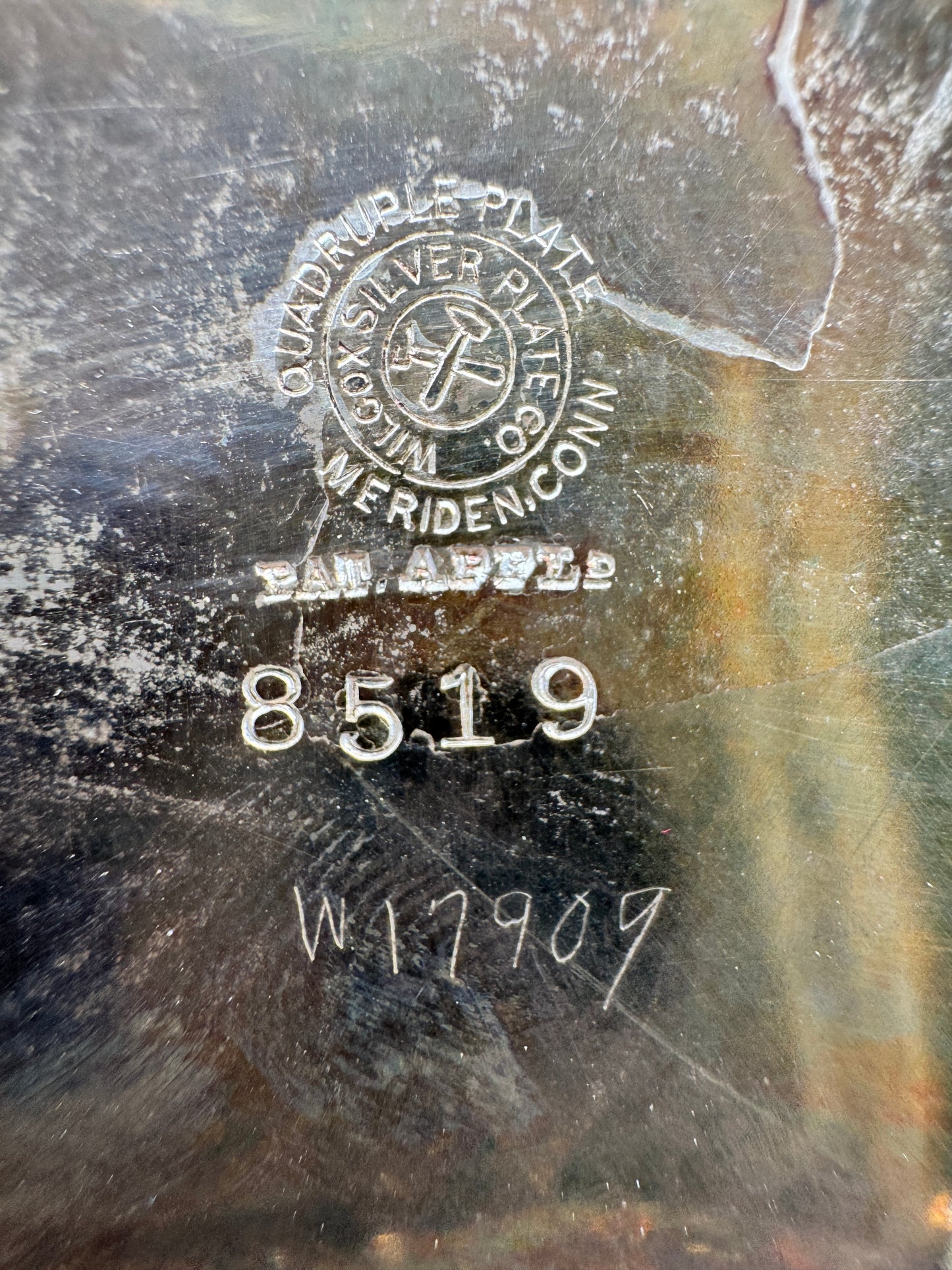 Antique Wilcox Silver Plate Co. Quadruple Plate Candlesticks – Victorian Era, Ornate Silver Candle Holders (Pair), c.1880s