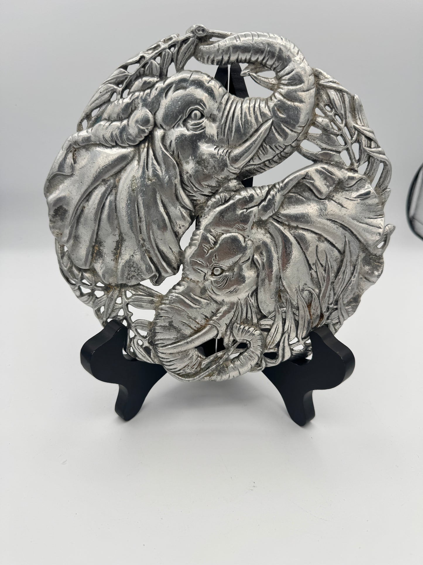 Arthur Court 1995 Elephant Trivet – Silver-Tone Aluminum