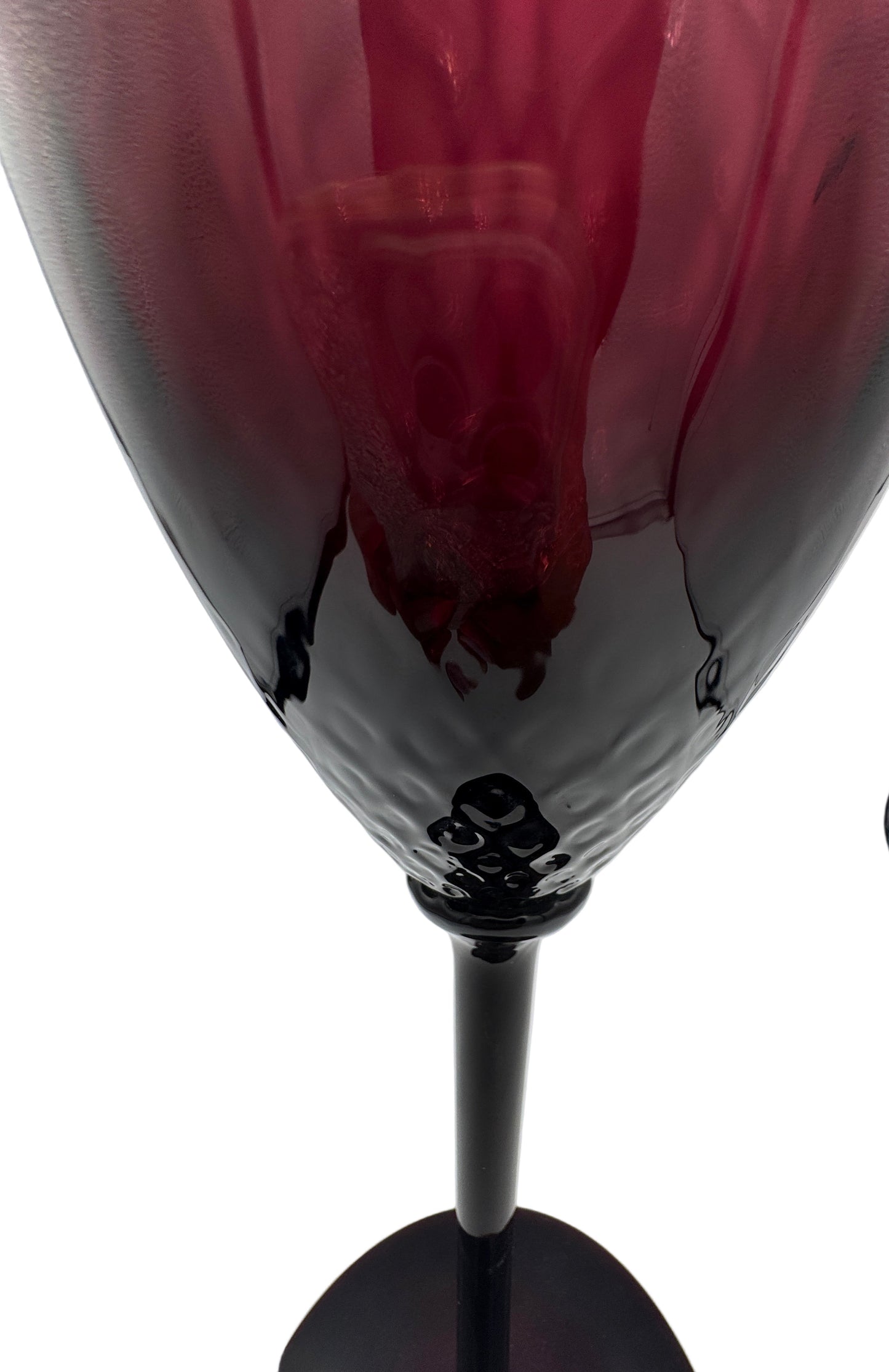 Empoli Amethyst Optic Footed Vase – 15” Tall Art Glass