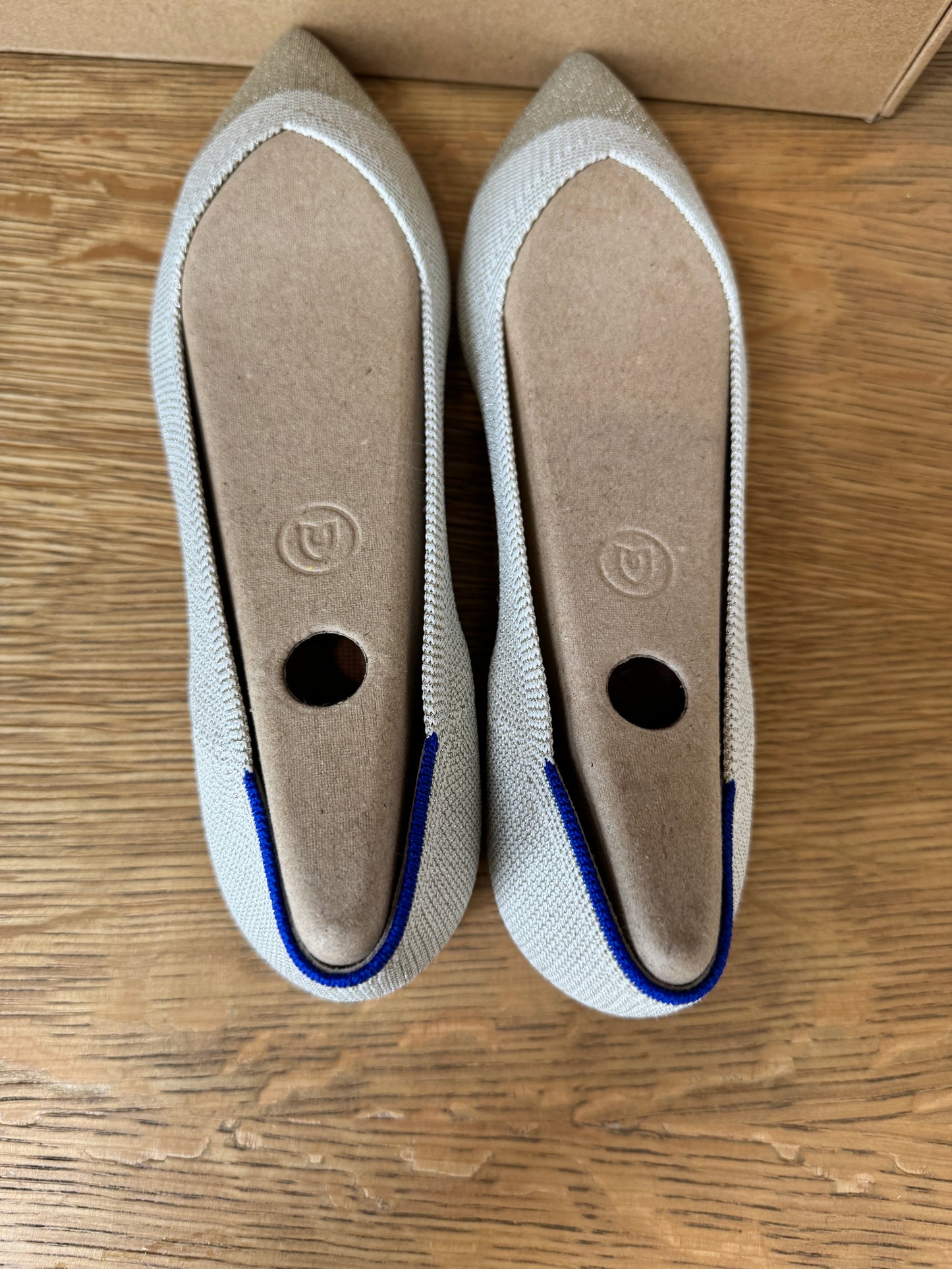 Rothy’s The Point Flat – Diamond Metallic | Size 9 – Bridal-Ready, Never Worn